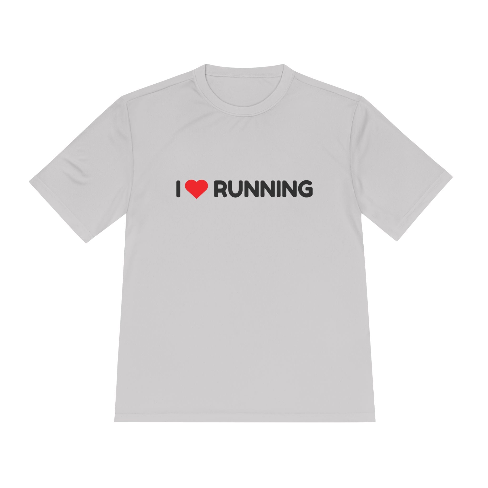 I Love Running Moisture-Wicking Tee — Lightweight Race & Training Shirt