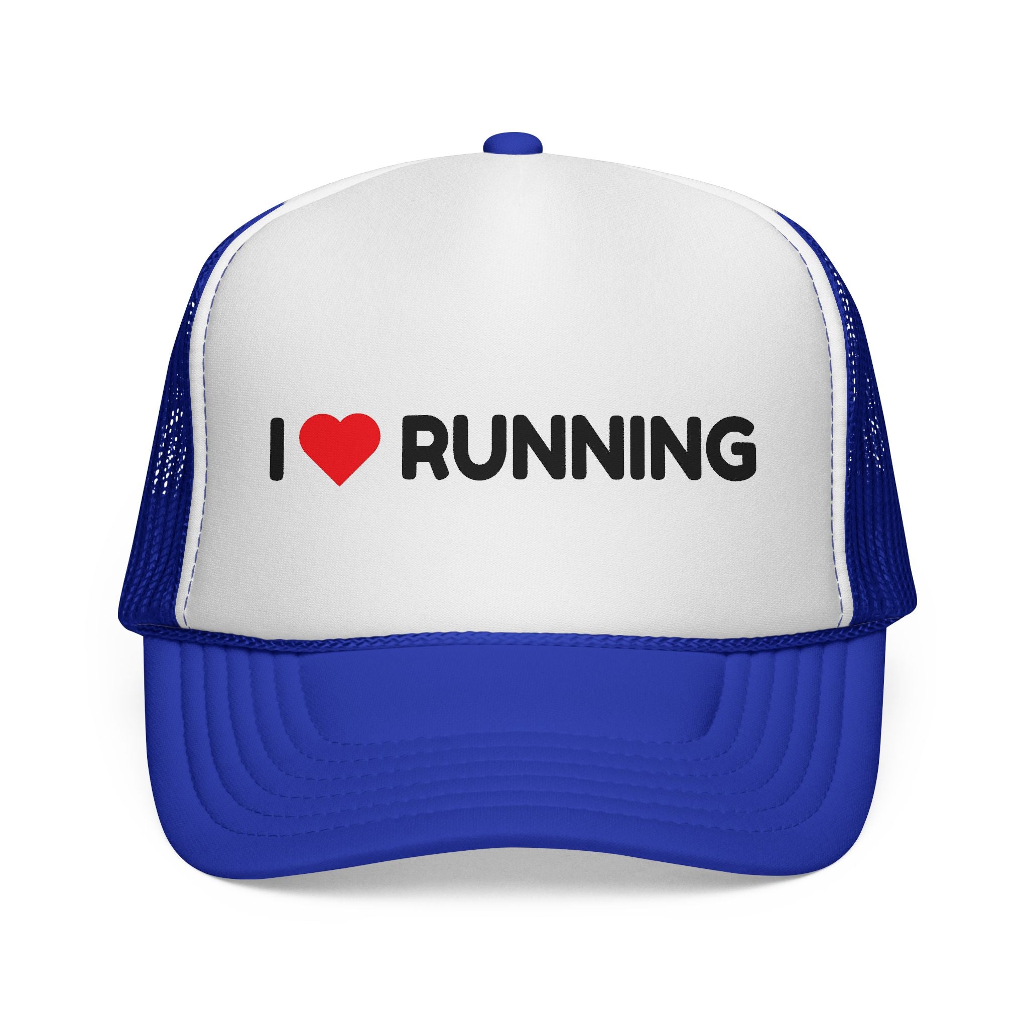 I Love Running Trucker Cap — Retro Mesh Running Hat for Runners