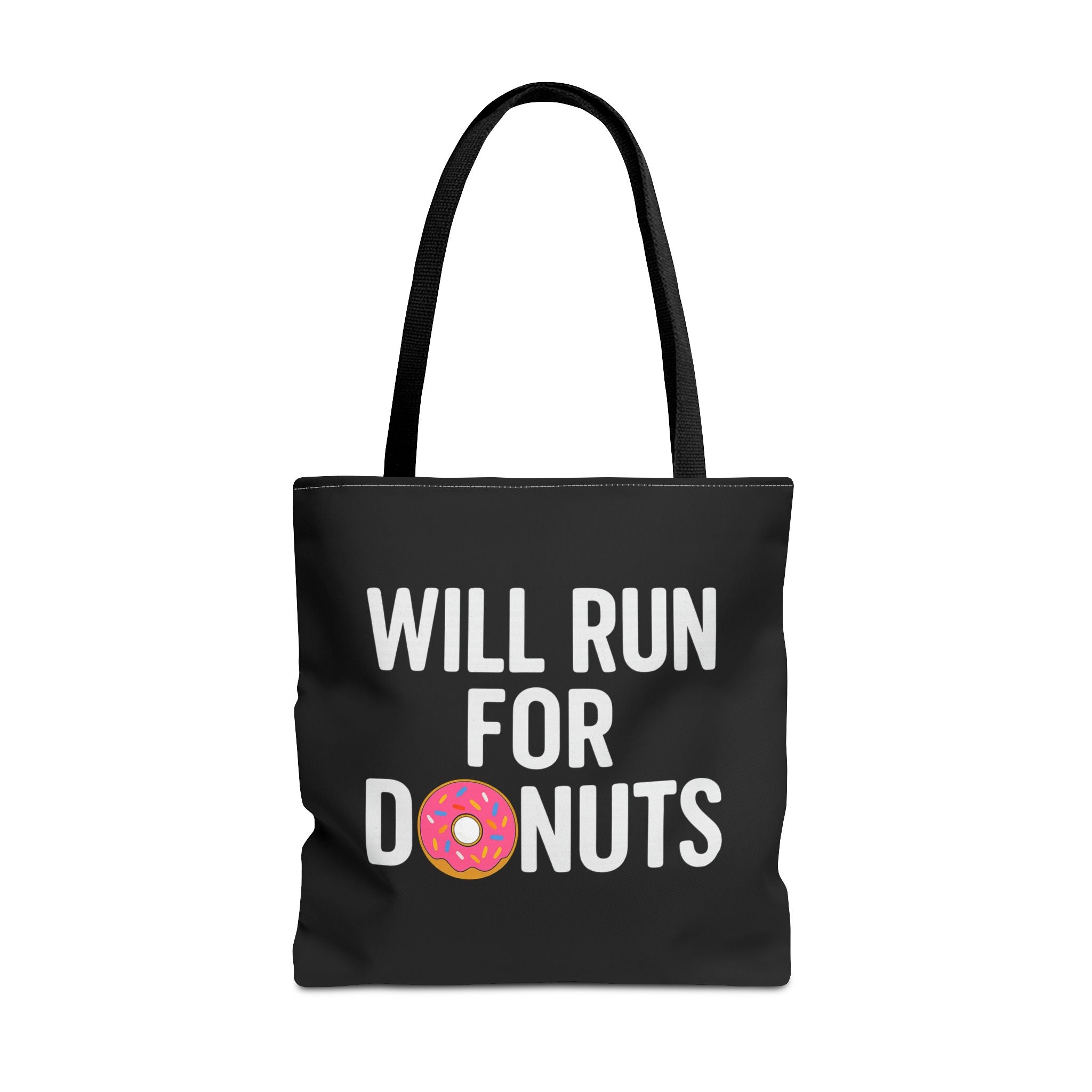 Tote Bag — "Will Run For Donuts" Funny Running Tote for Runners & Donut Lovers