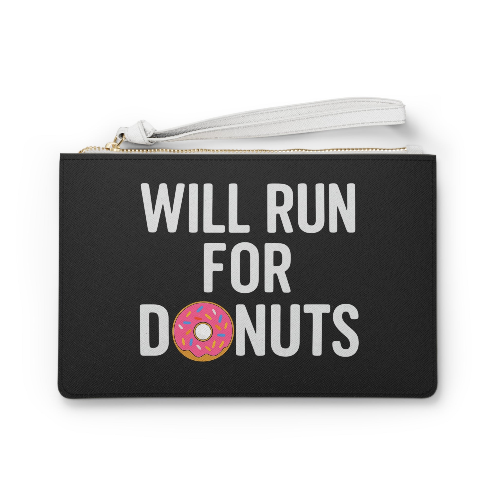 Donut Runner Clutch Bag – "Will Run For Donuts" Wristlet