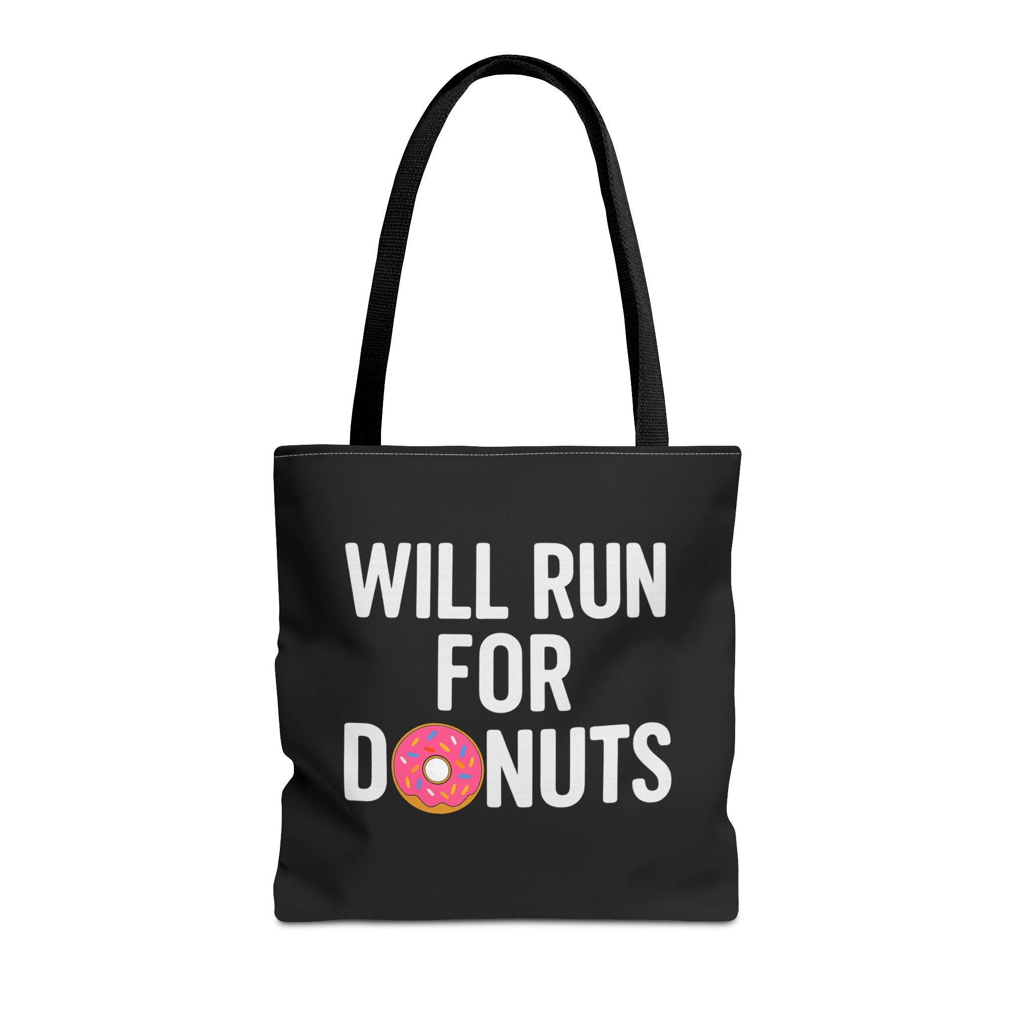 Tote Bag — "Will Run For Donuts" Funny Running Tote for Runners & Donut Lovers