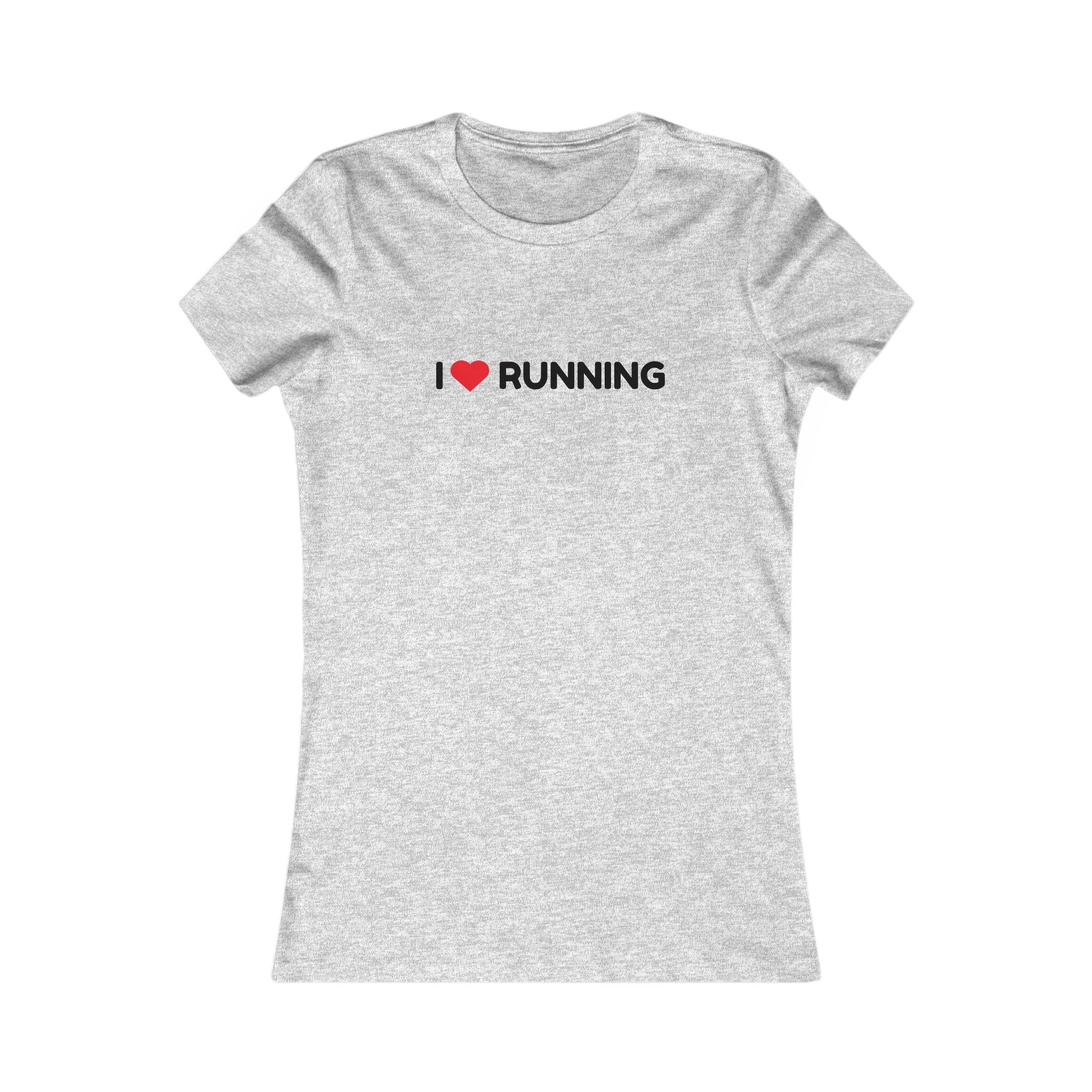 I Love Running Women’s Tee — Cute Running Shirt for Female Runners, Fitness Gift