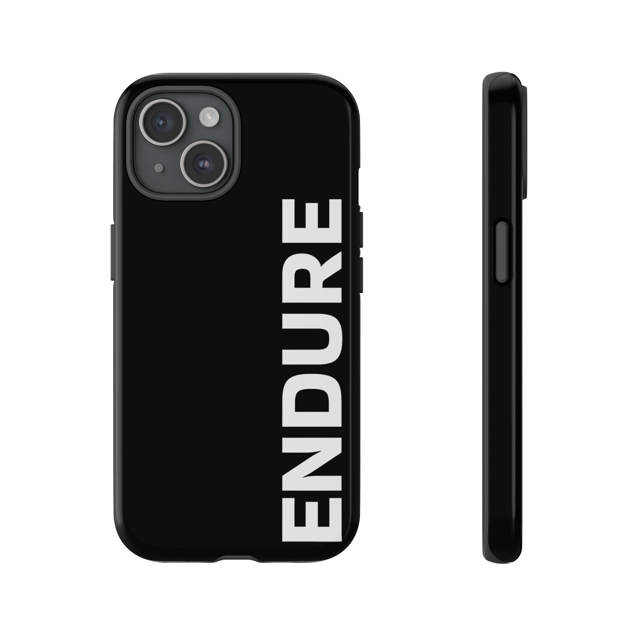 Endure Vertical Bold Phone Case — Tough Black Protective Cover