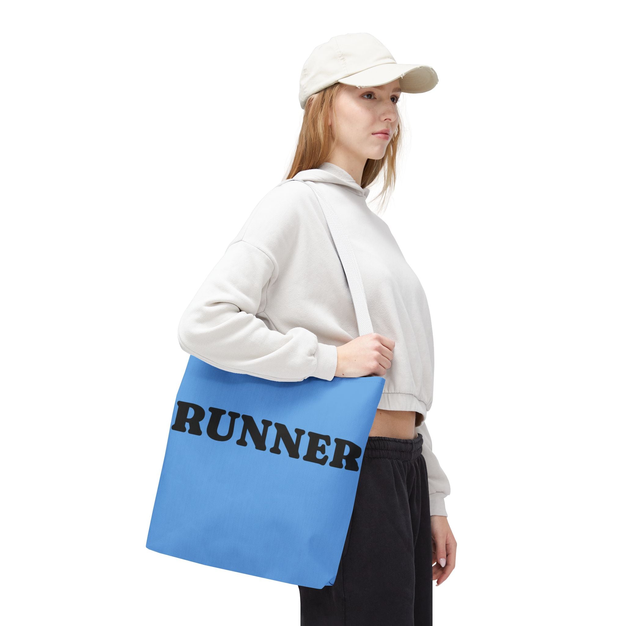Runner Tote Bag – Blue AOP Running Tote for Runners - Best Run Yet Apparel and Gifts