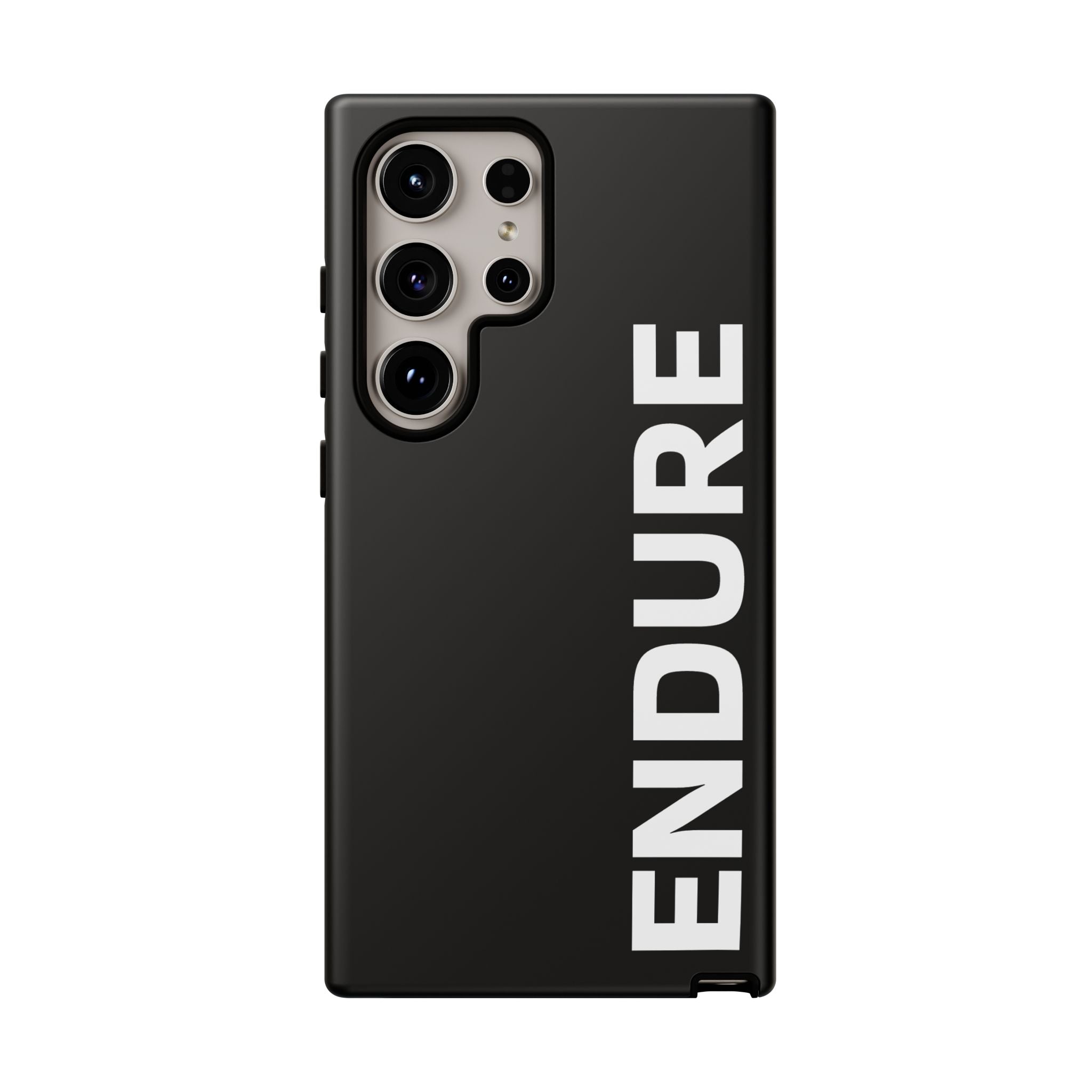 Endure Vertical Bold Phone Case — Tough Black Protective Cover