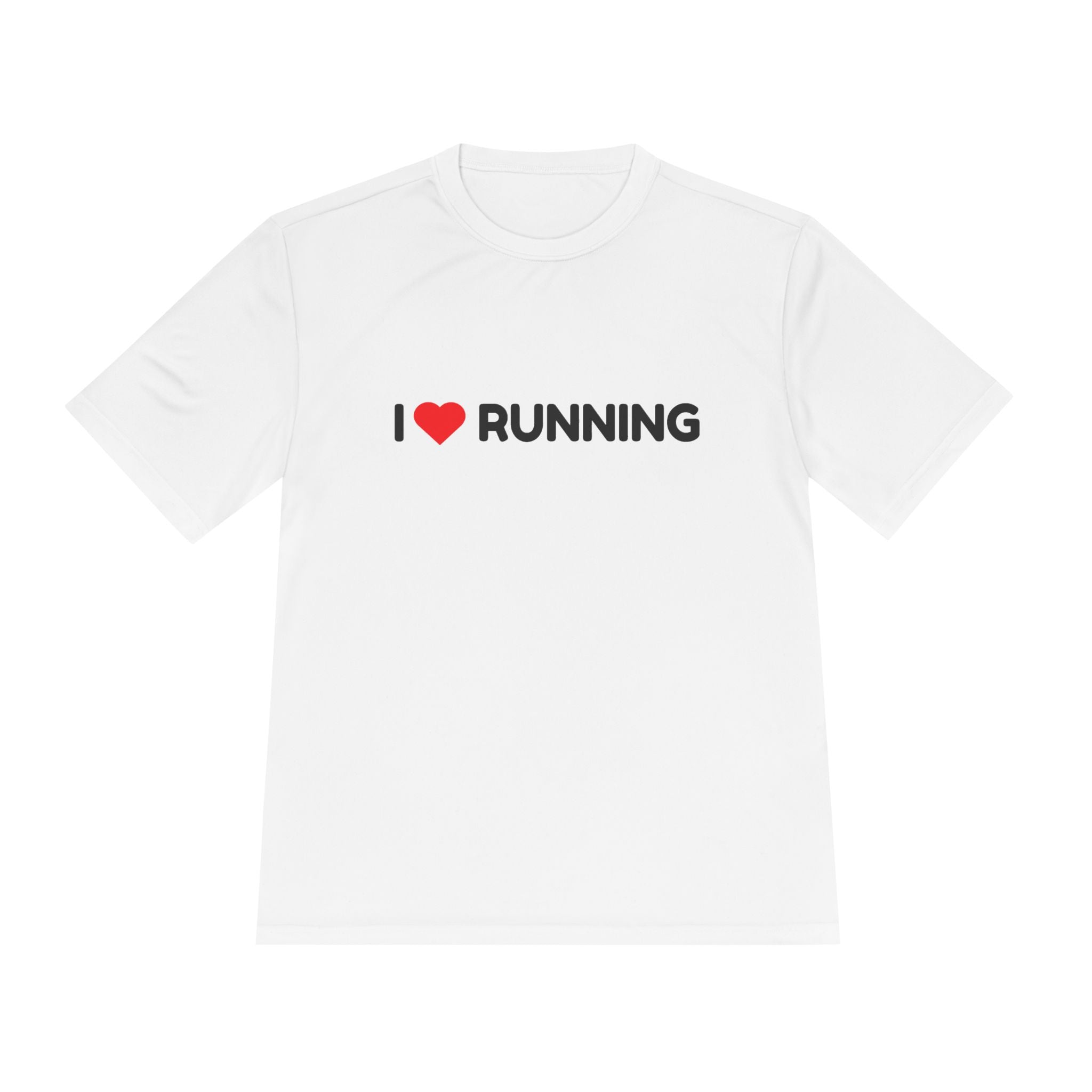 I Love Running Moisture-Wicking Tee — Lightweight Race & Training Shirt