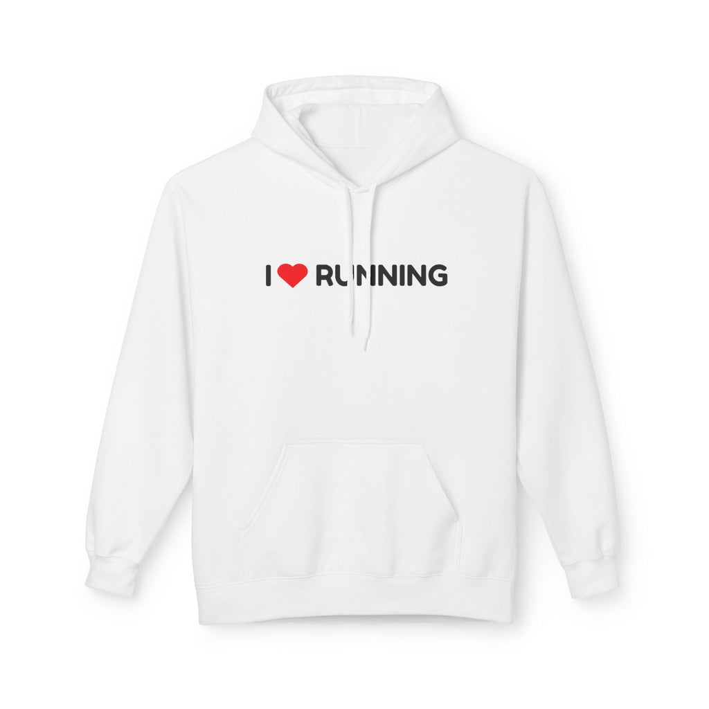 I Love Running Hoodie — Heart Racing Runner Sweatshirt for Joggers & Fitness Fans