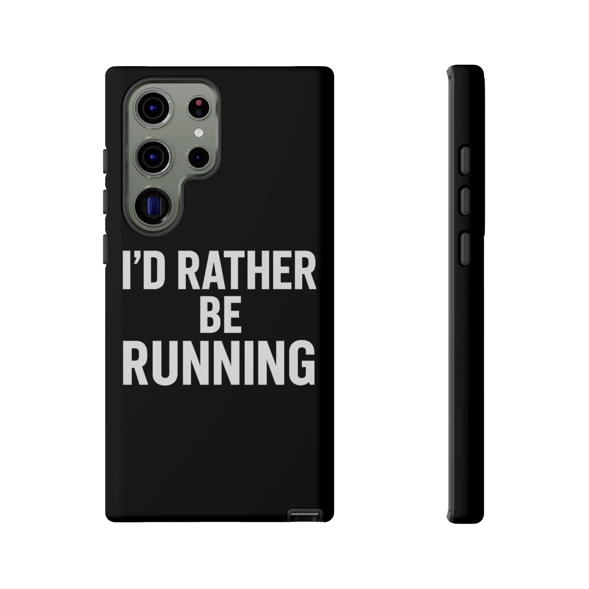 Phone Case — "I'd Rather Be Running" Bold Runner Protective Case - Best Run Yet Apparel and Gifts