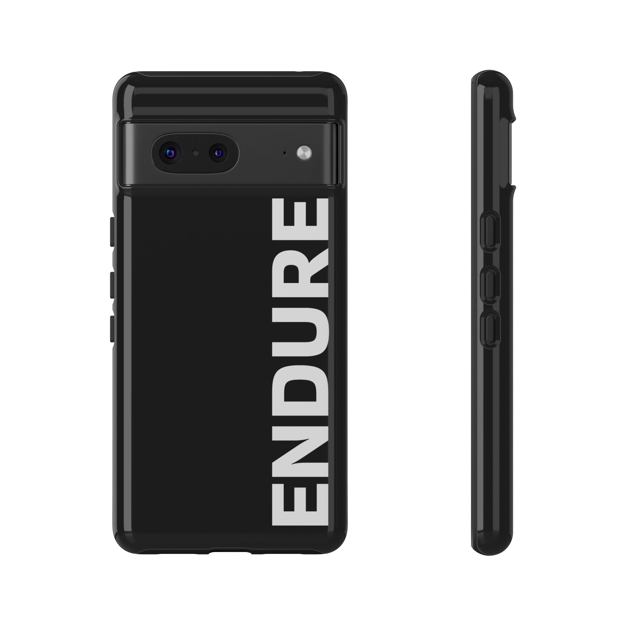 Endure Vertical Bold Phone Case — Tough Black Protective Cover