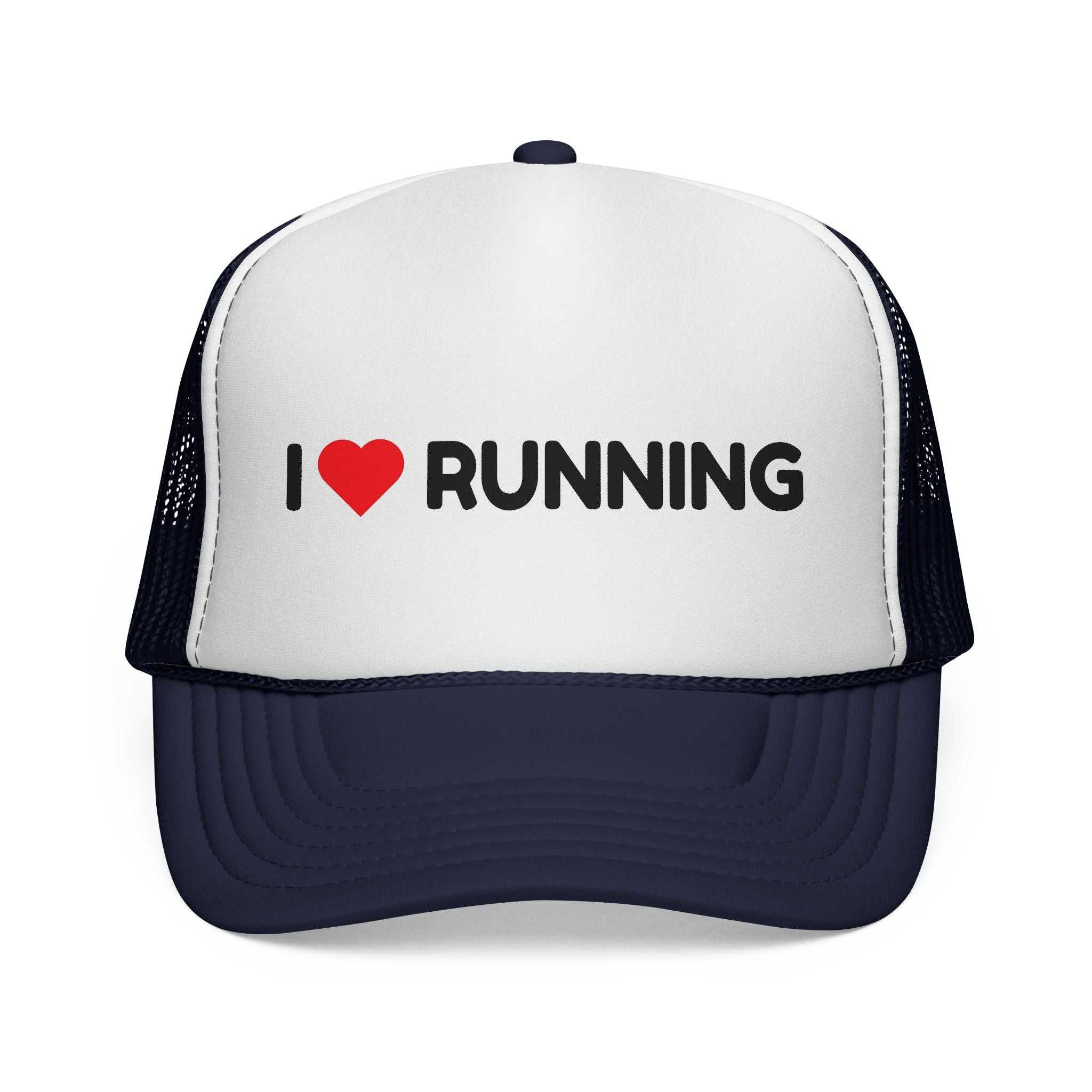 I Love Running Trucker Cap — Retro Mesh Running Hat for Runners