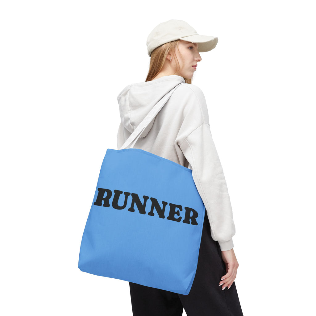 Runner Tote Bag – Blue AOP Running Tote for Runners - Best Run Yet Apparel and Gifts