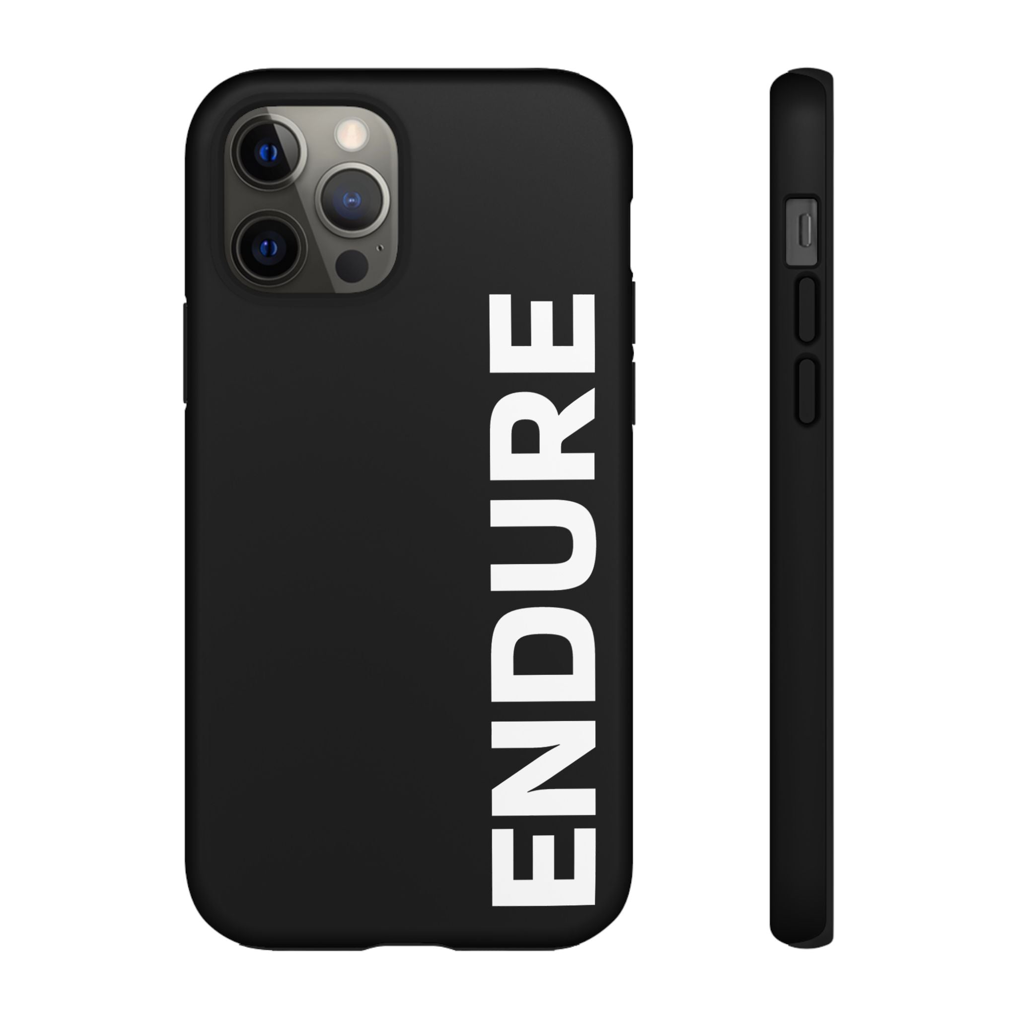 Endure Vertical Bold Phone Case — Tough Black Protective Cover