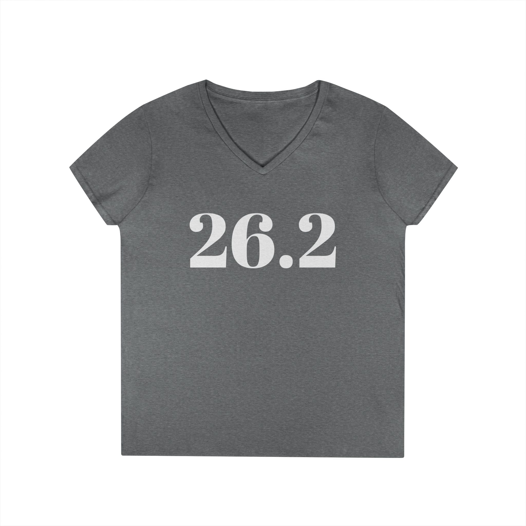 26.2 Women's V - Neck Marathon Running Shirt — Finish Line Race Tee - Best Run Yet Apparel and Gifts