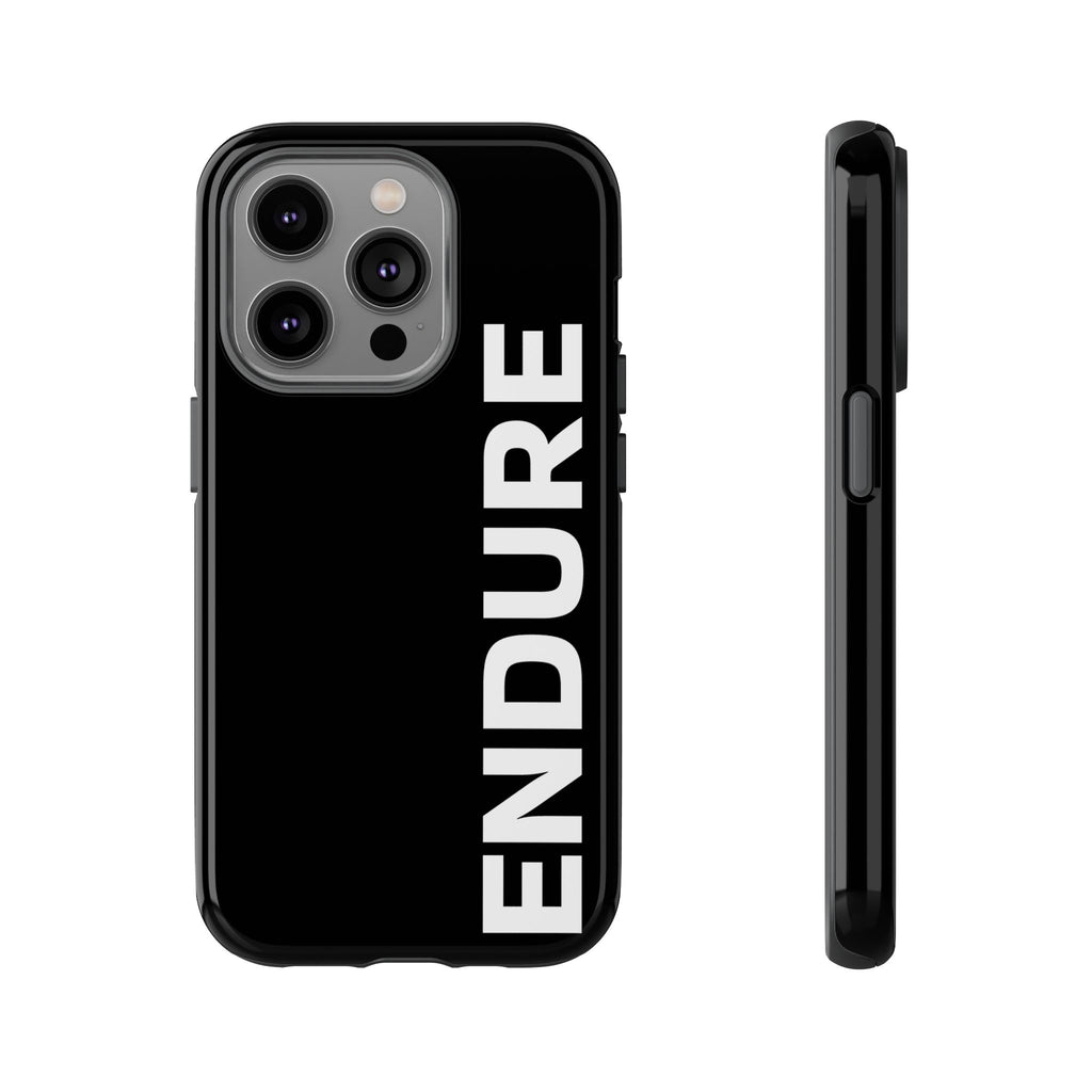 Endure Vertical Bold Phone Case — Tough Black Protective Cover