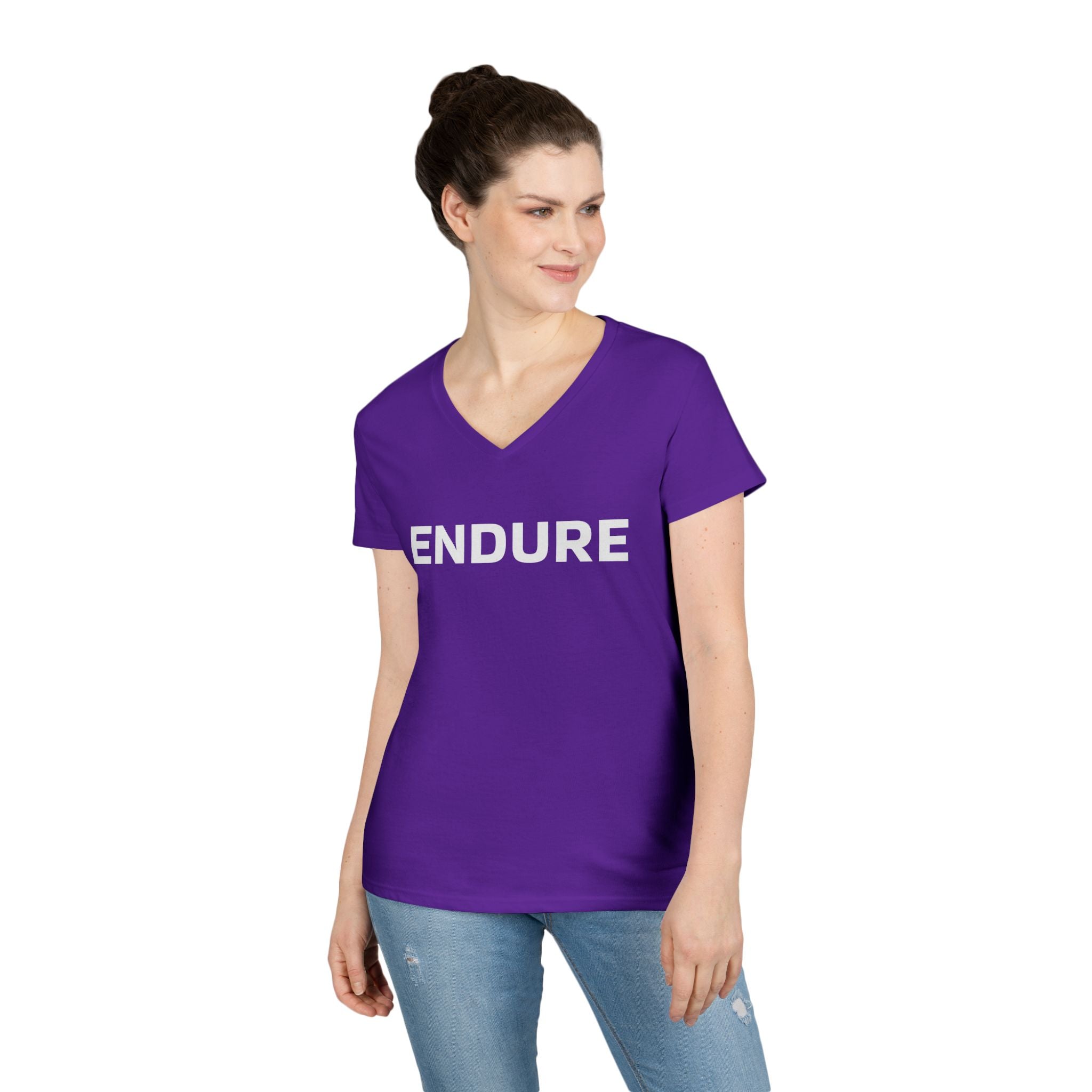 Endure V-Neck Tee - Motivational Women's T-Shirt