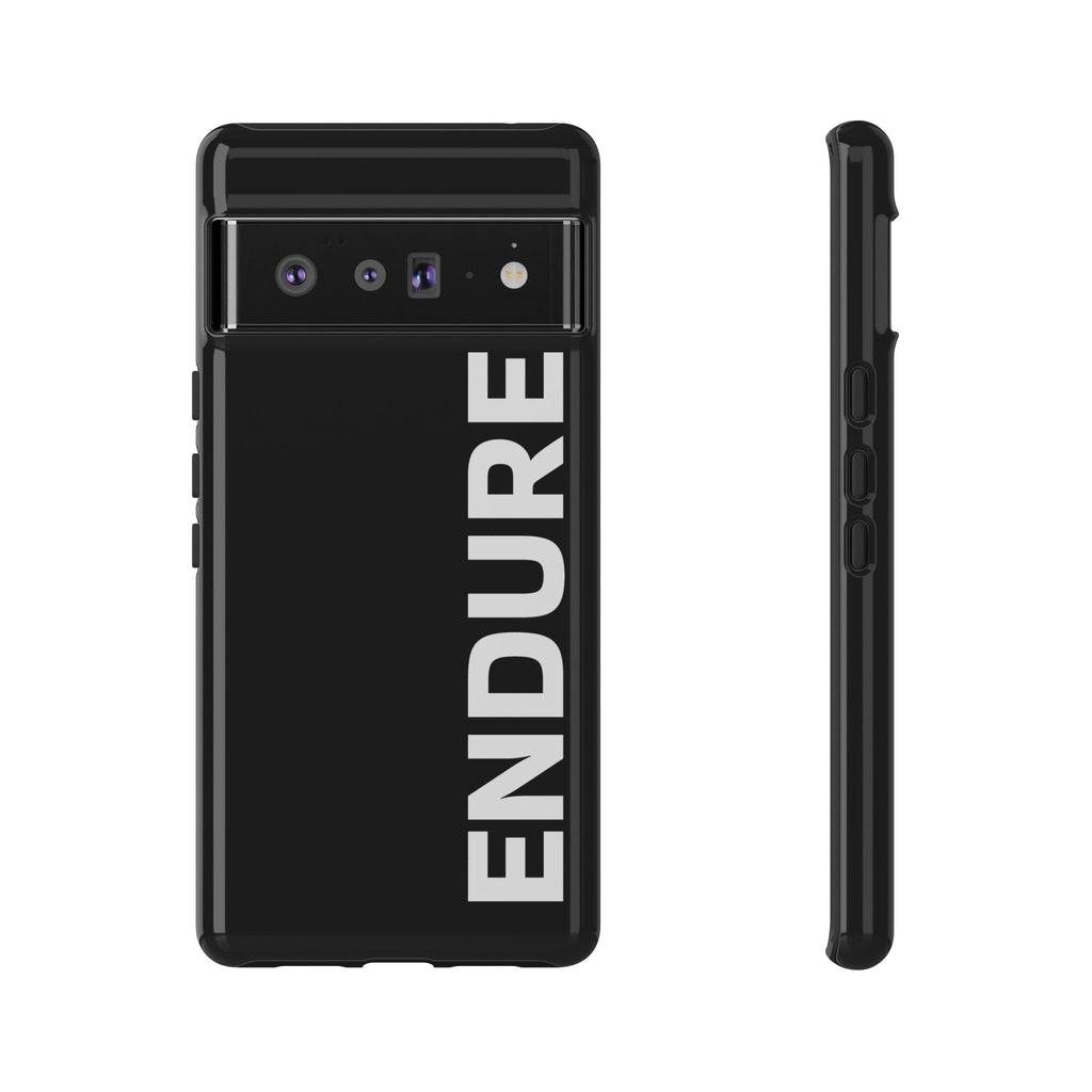 Endure Vertical Bold Phone Case — Tough Black Protective Cover