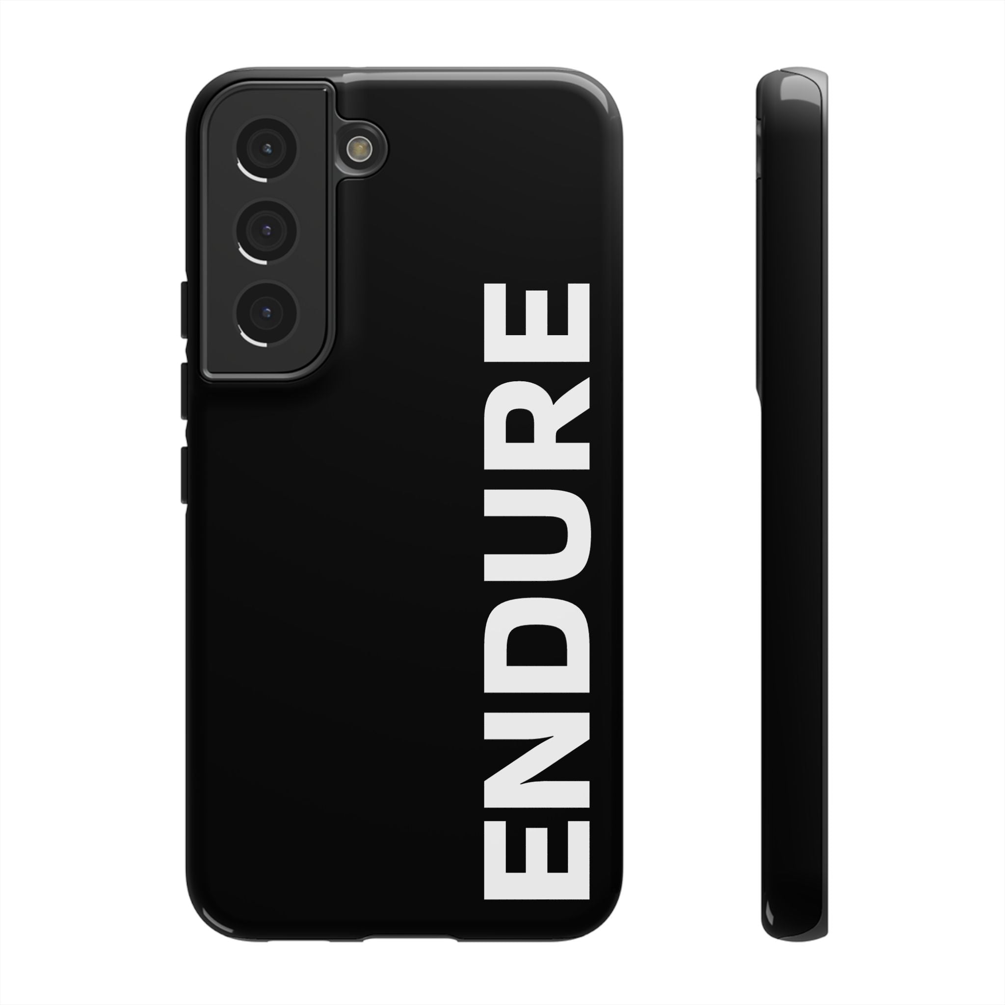 Endure Vertical Bold Phone Case — Tough Black Protective Cover