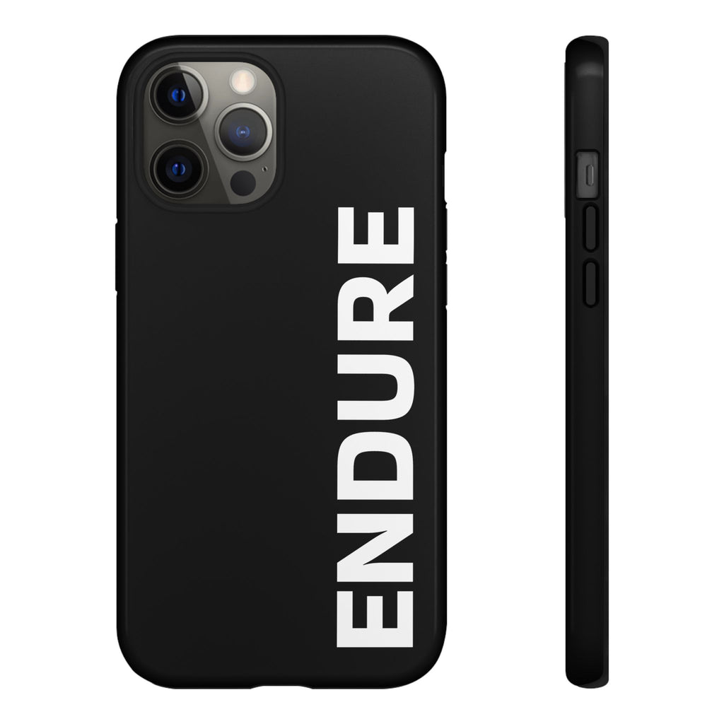 Endure Vertical Bold Phone Case — Tough Black Protective Cover