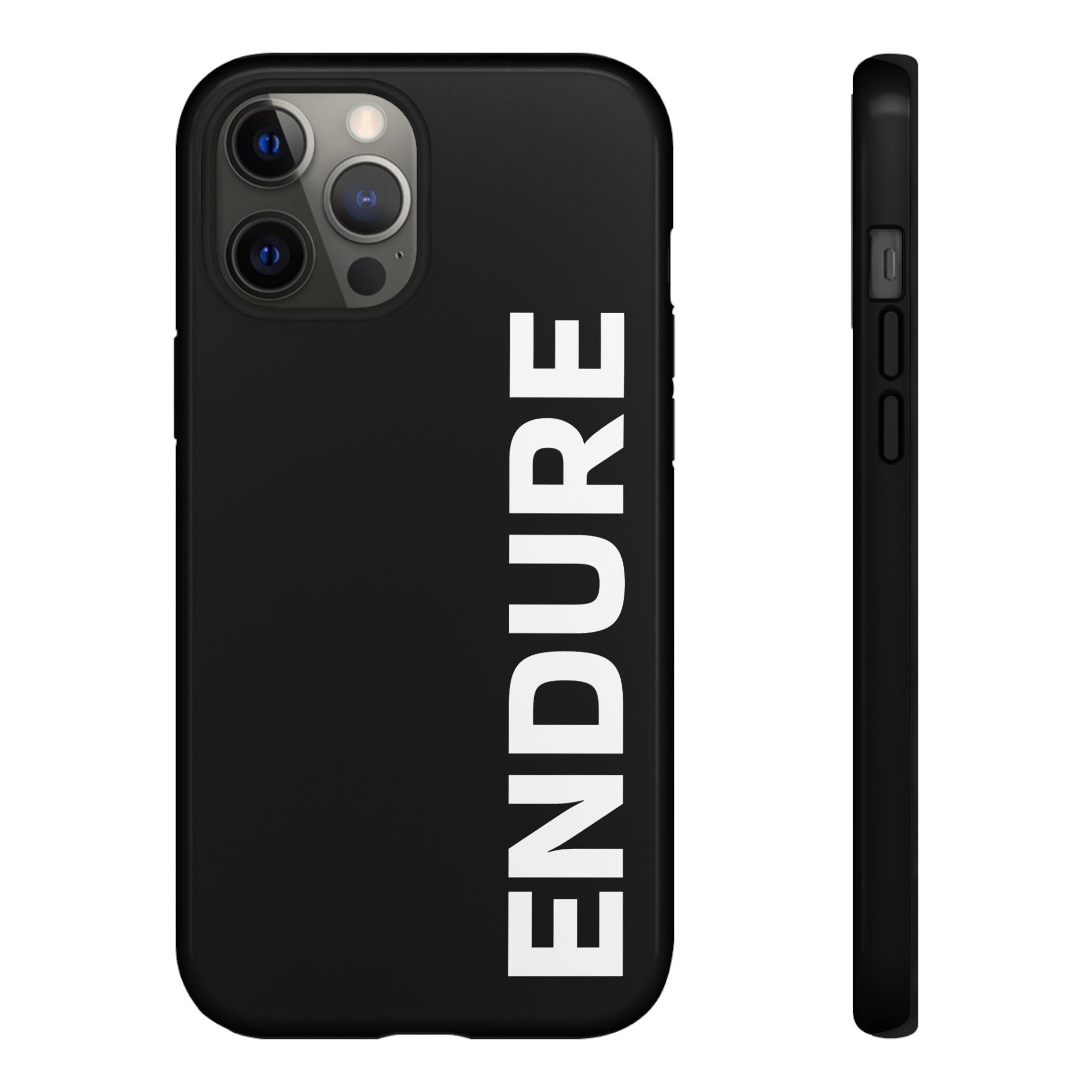 Endure Vertical Bold Phone Case — Tough Black Protective Cover