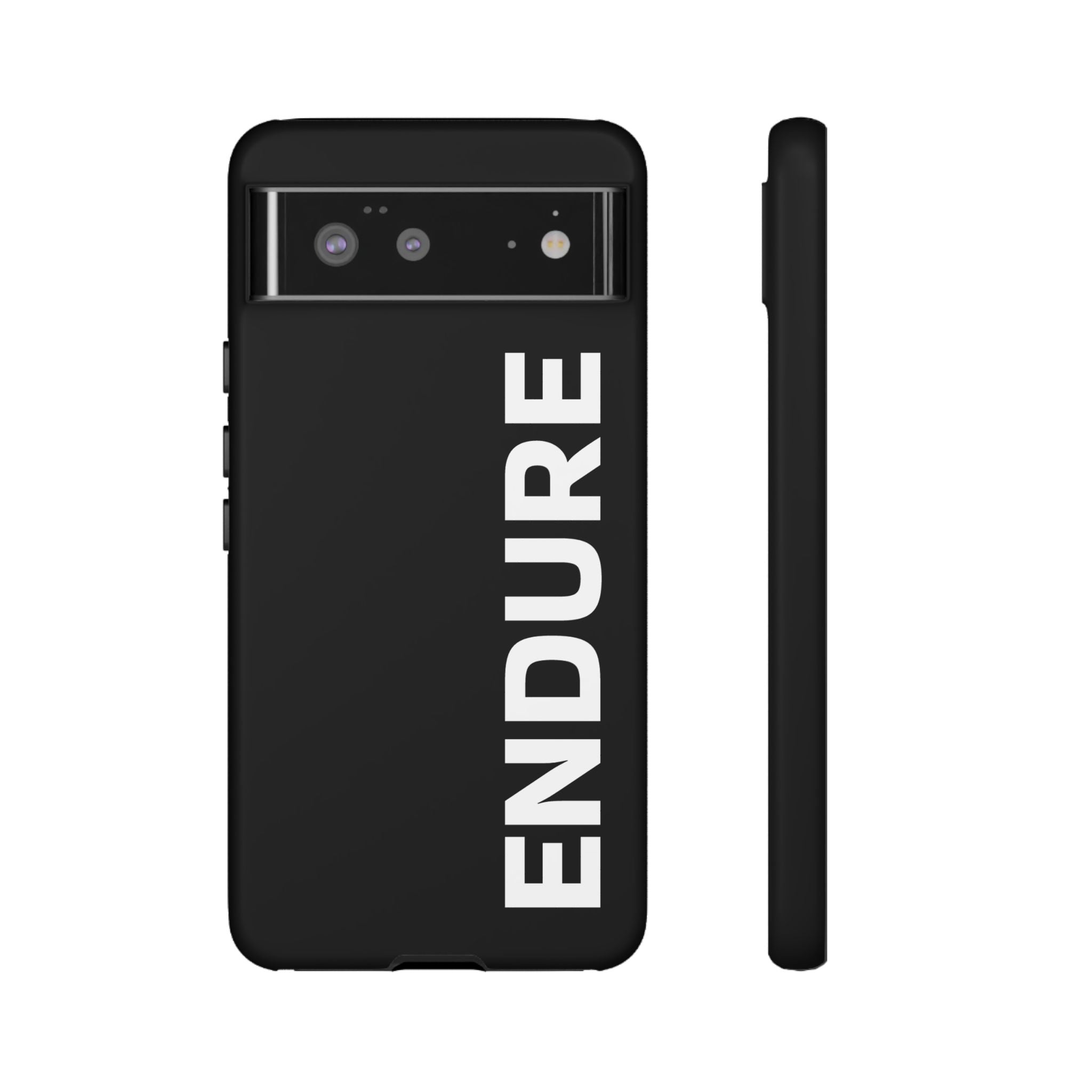 Endure Vertical Bold Phone Case — Tough Black Protective Cover