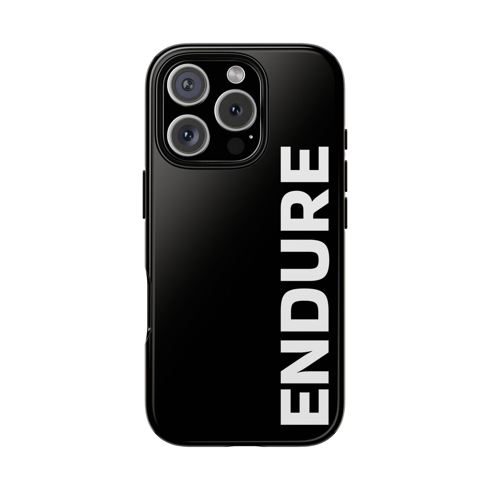Endure Vertical Bold Phone Case — Tough Black Protective Cover