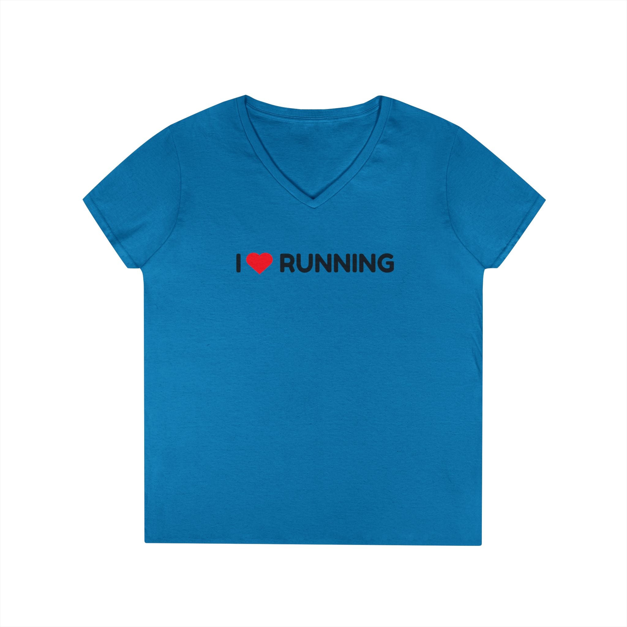 I Heart Running Ladies' V-Neck T-Shirt — Women's Running Tee