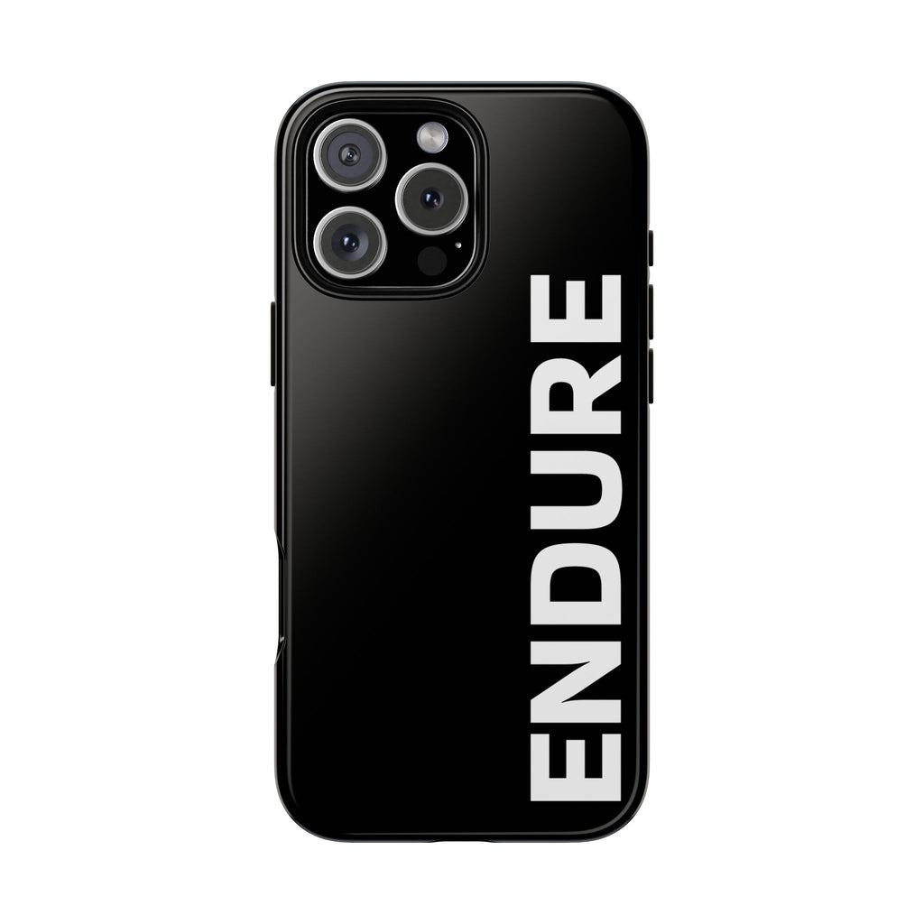 Endure Vertical Bold Phone Case — Tough Black Protective Cover