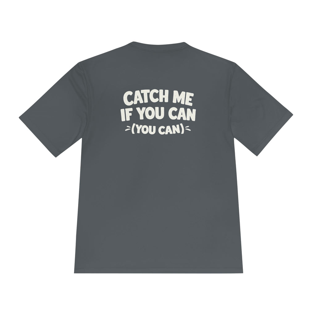 Running Turtle Tee — "Slow Running, I’m Still Running" Moisture‑Wicking Shirt (Back: "Catch Me If You Can")