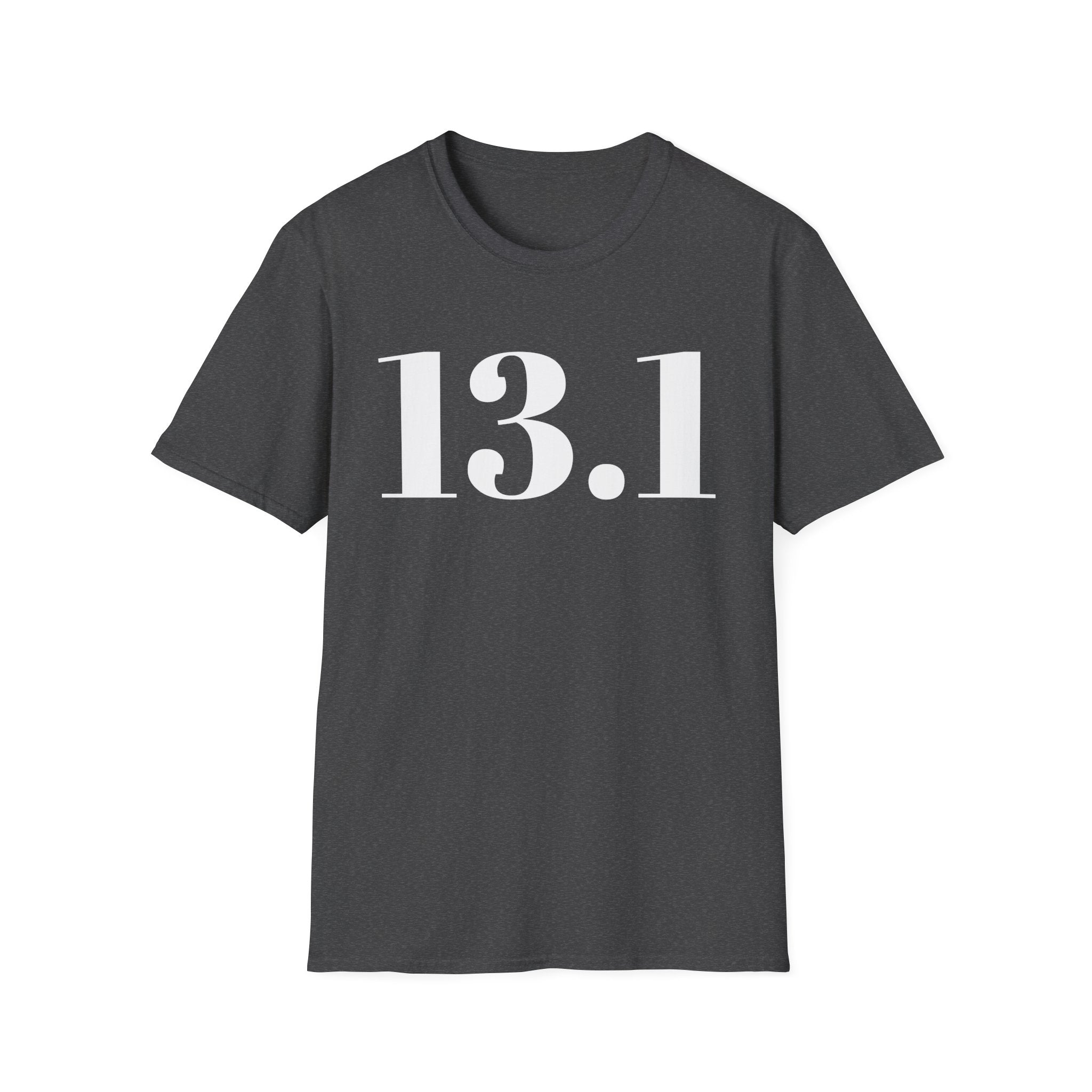 13.1 Half Marathon Soft Style T-Shirt — Runner Race Bib Shirt