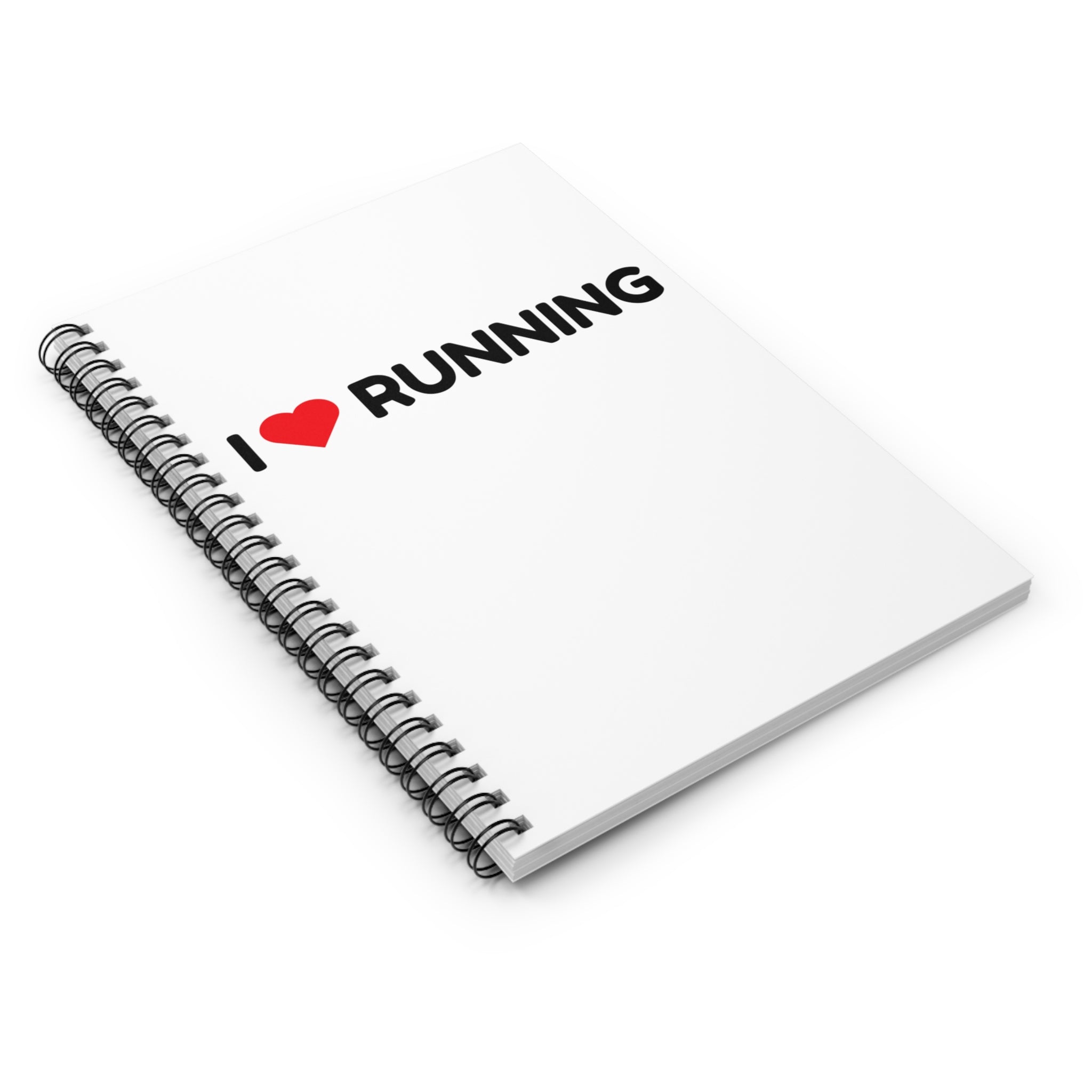 I Heart Running Spiral Notebook — Running Journal & Training Log