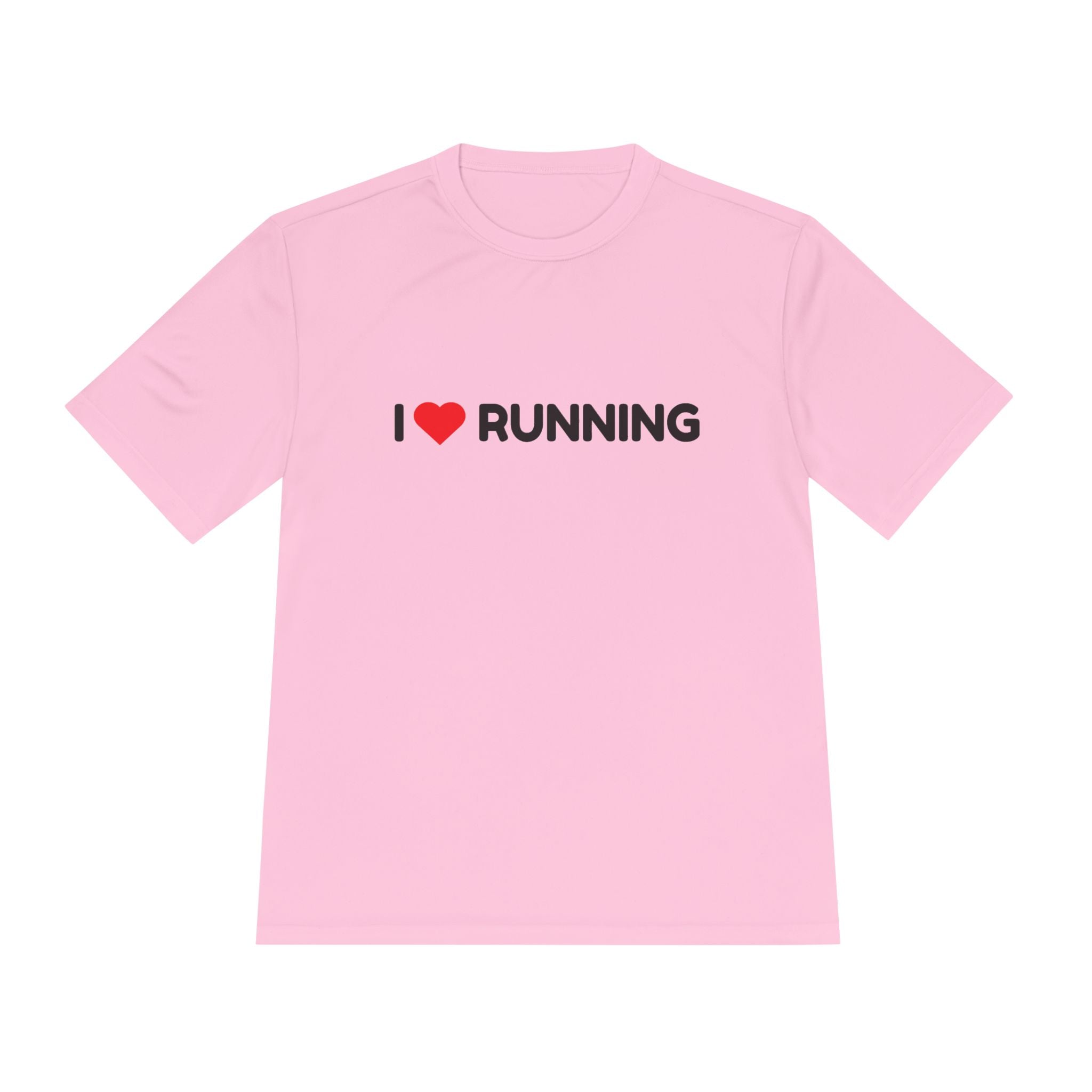 I Love Running Moisture-Wicking Tee — Lightweight Race & Training Shirt
