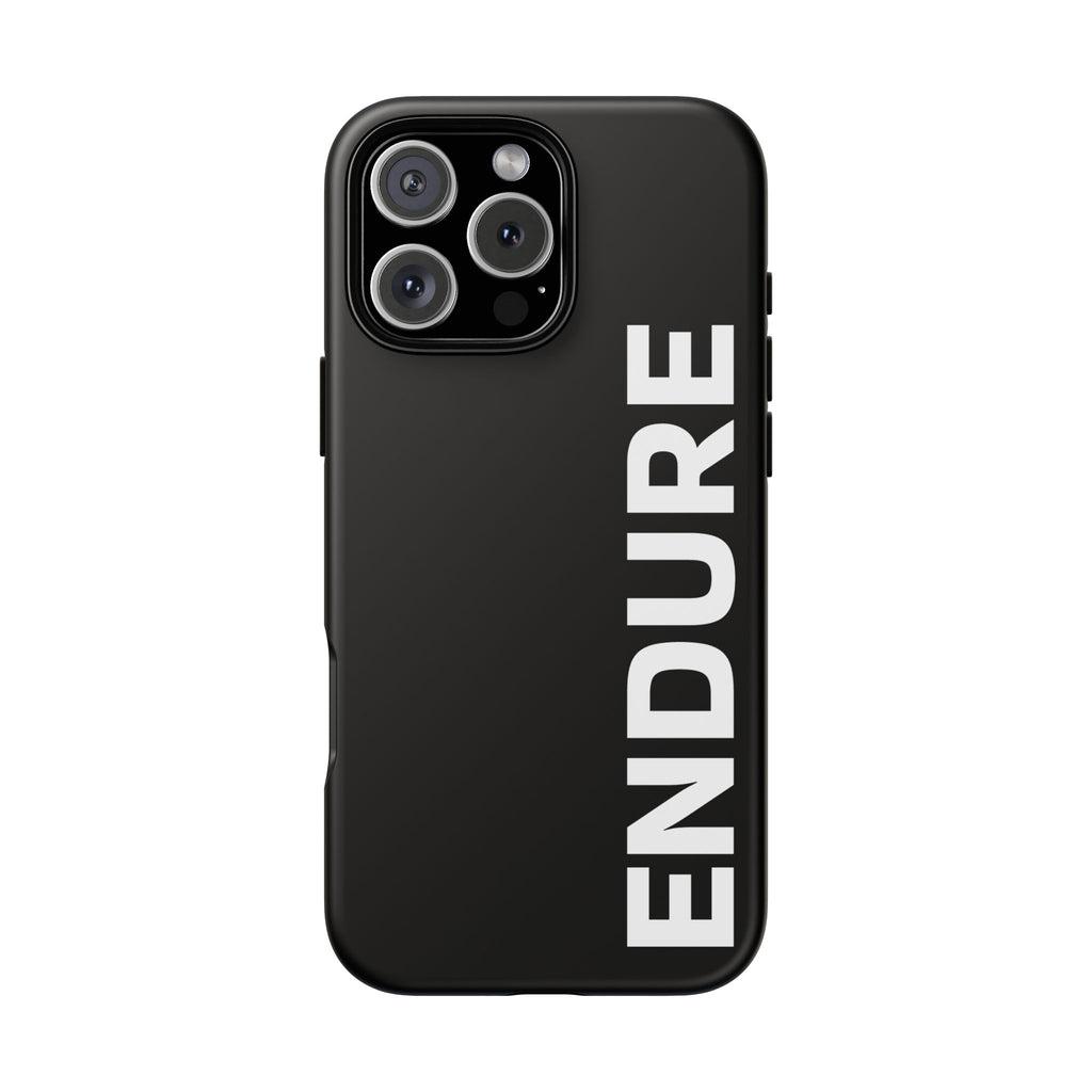 Endure Vertical Bold Phone Case — Tough Black Protective Cover