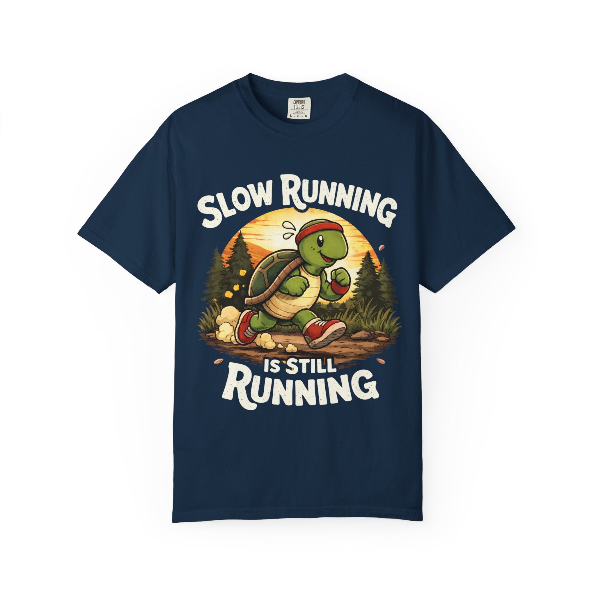 Slow Running Turtle T-Shirt — “Slow Running Is Still Running” Motivational Tee