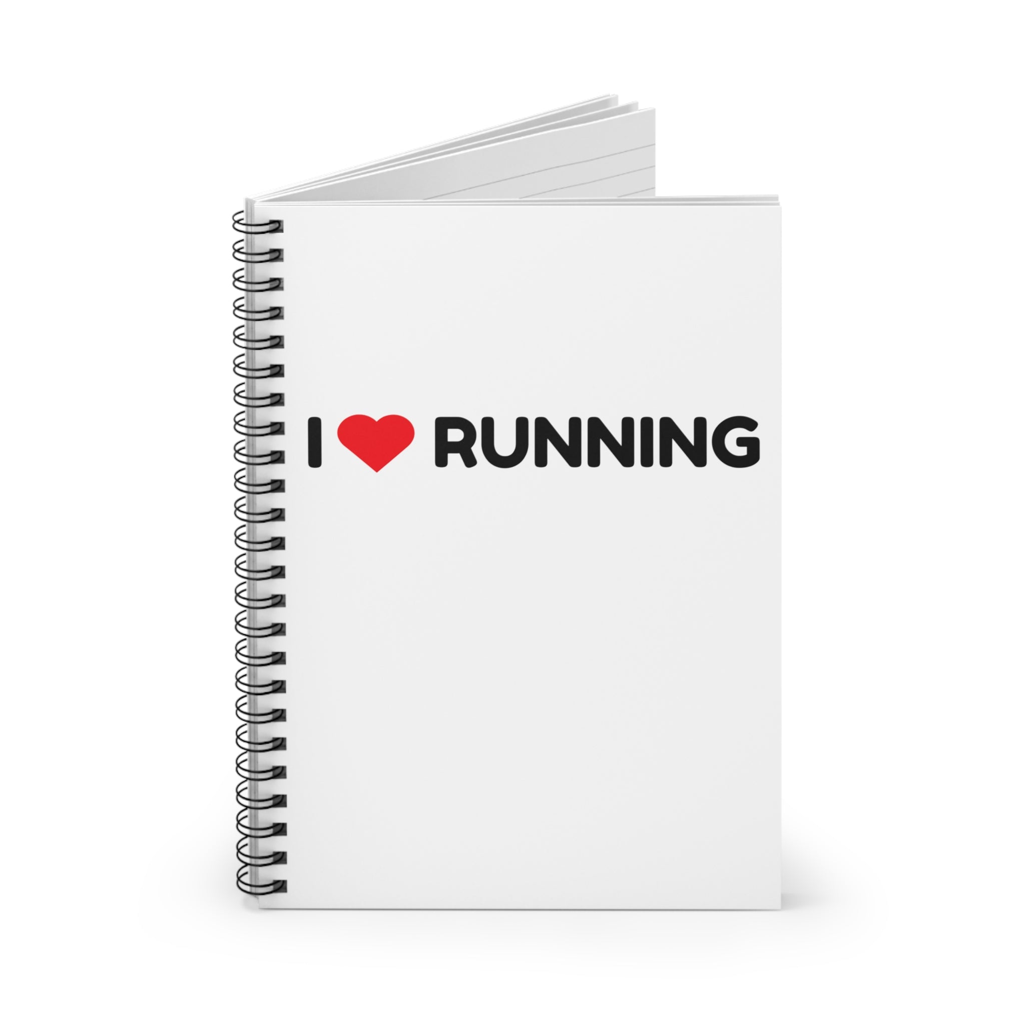 I Heart Running Spiral Notebook — Running Journal & Training Log