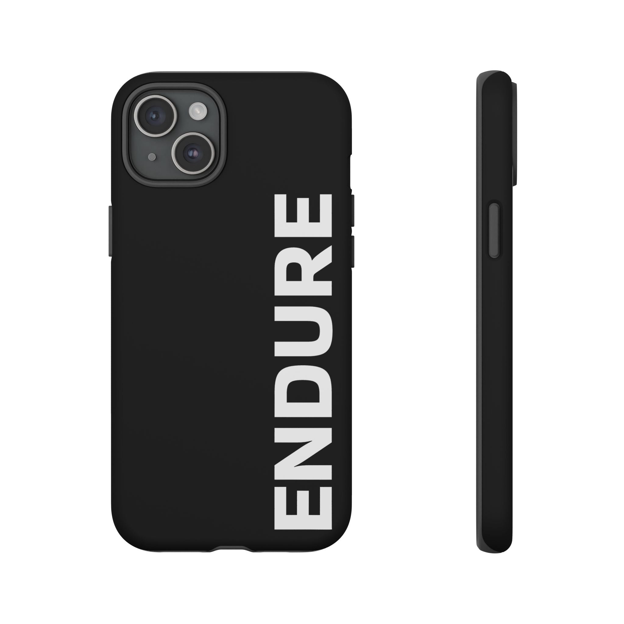 Endure Vertical Bold Phone Case — Tough Black Protective Cover