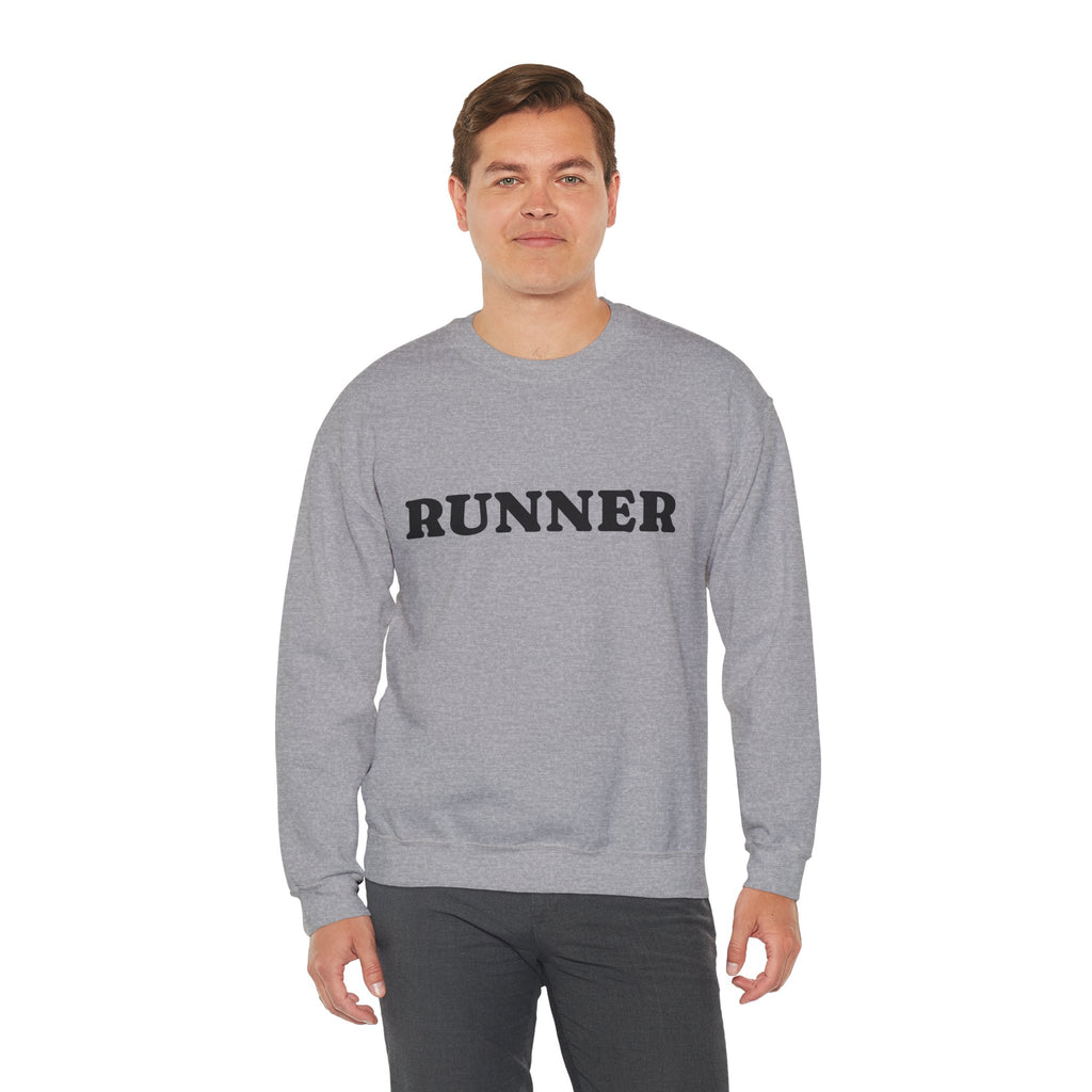 Crewneck Sweatshirt — 'RUNNER' Bold Athletic Pullover - Best Run Yet Apparel and Gifts