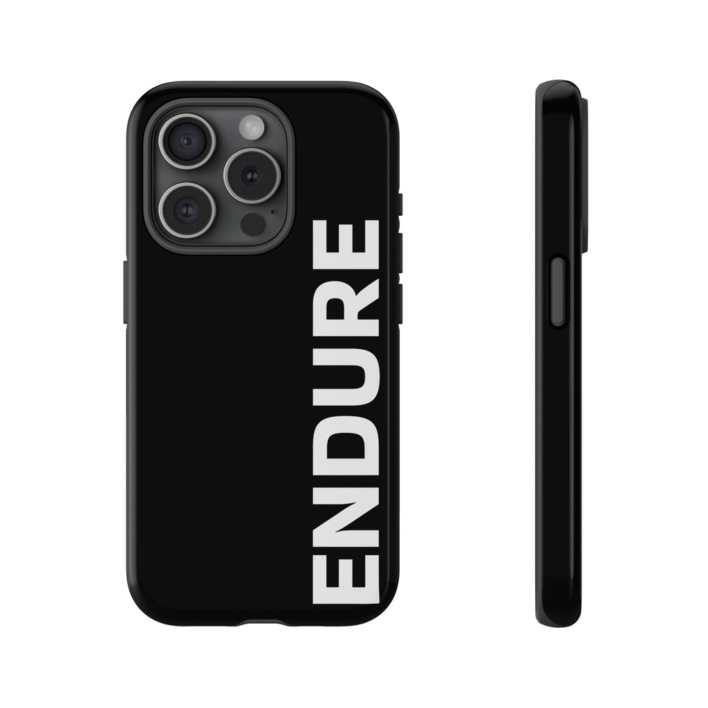 Endure Vertical Bold Phone Case — Tough Black Protective Cover