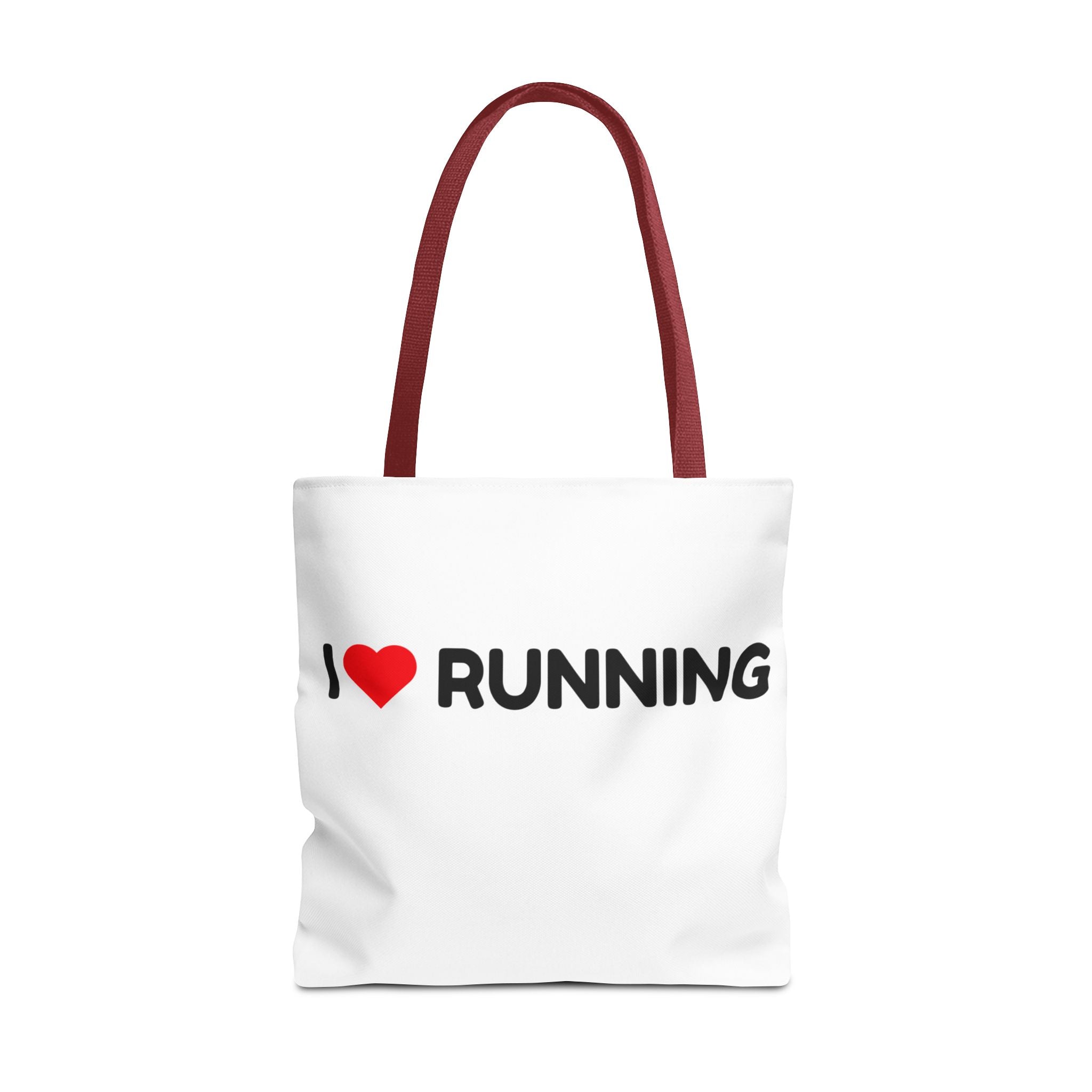 I Heart Running Tote Bag – Lightweight Runner Canvas Tote, Gym & Race Day Bag