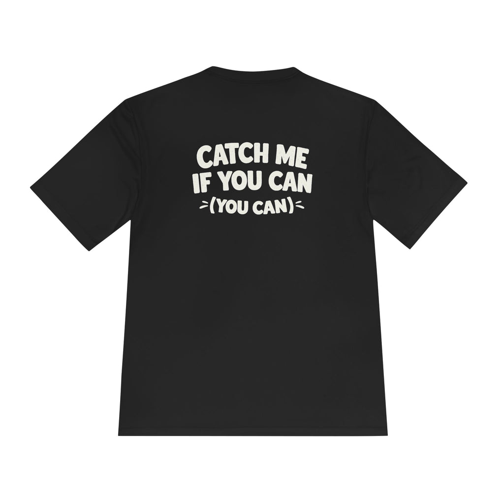 Running Turtle Tee — "Slow Running, I’m Still Running" Moisture‑Wicking Shirt (Back: "Catch Me If You Can")