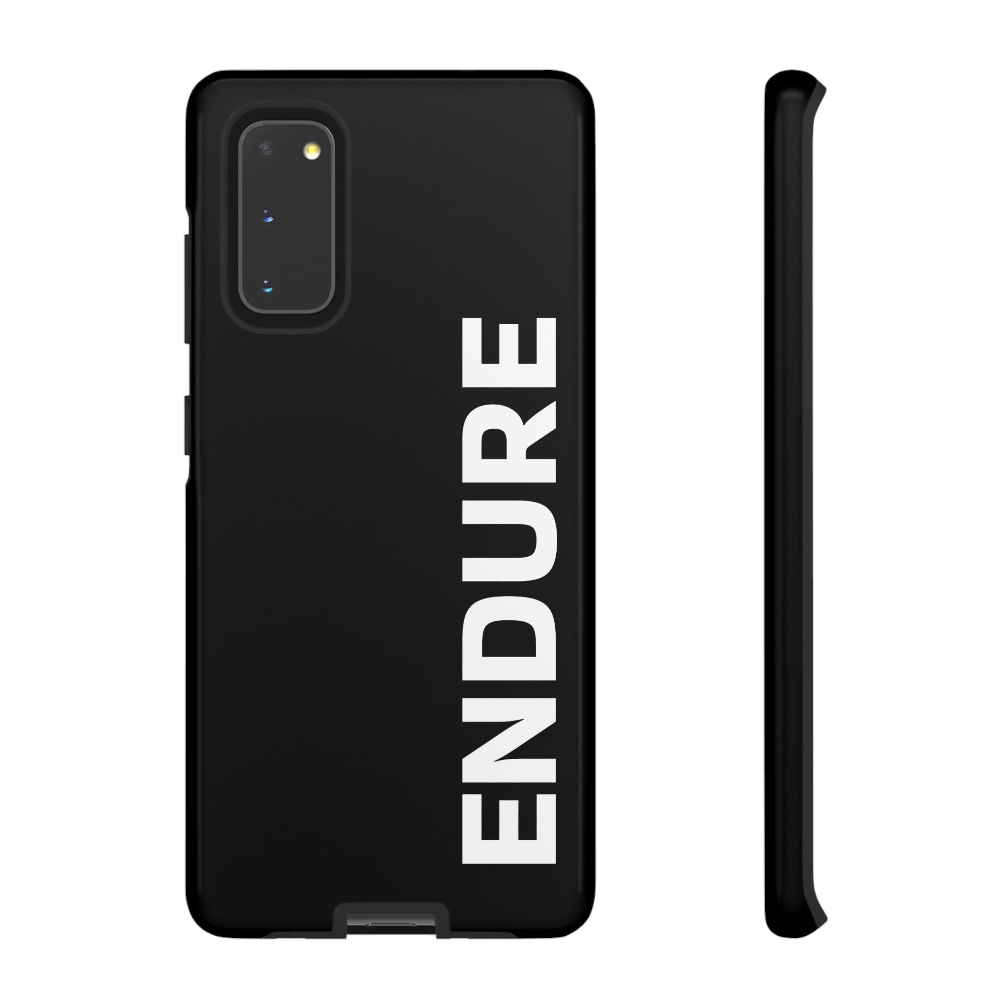 Endure Vertical Bold Phone Case — Tough Black Protective Cover