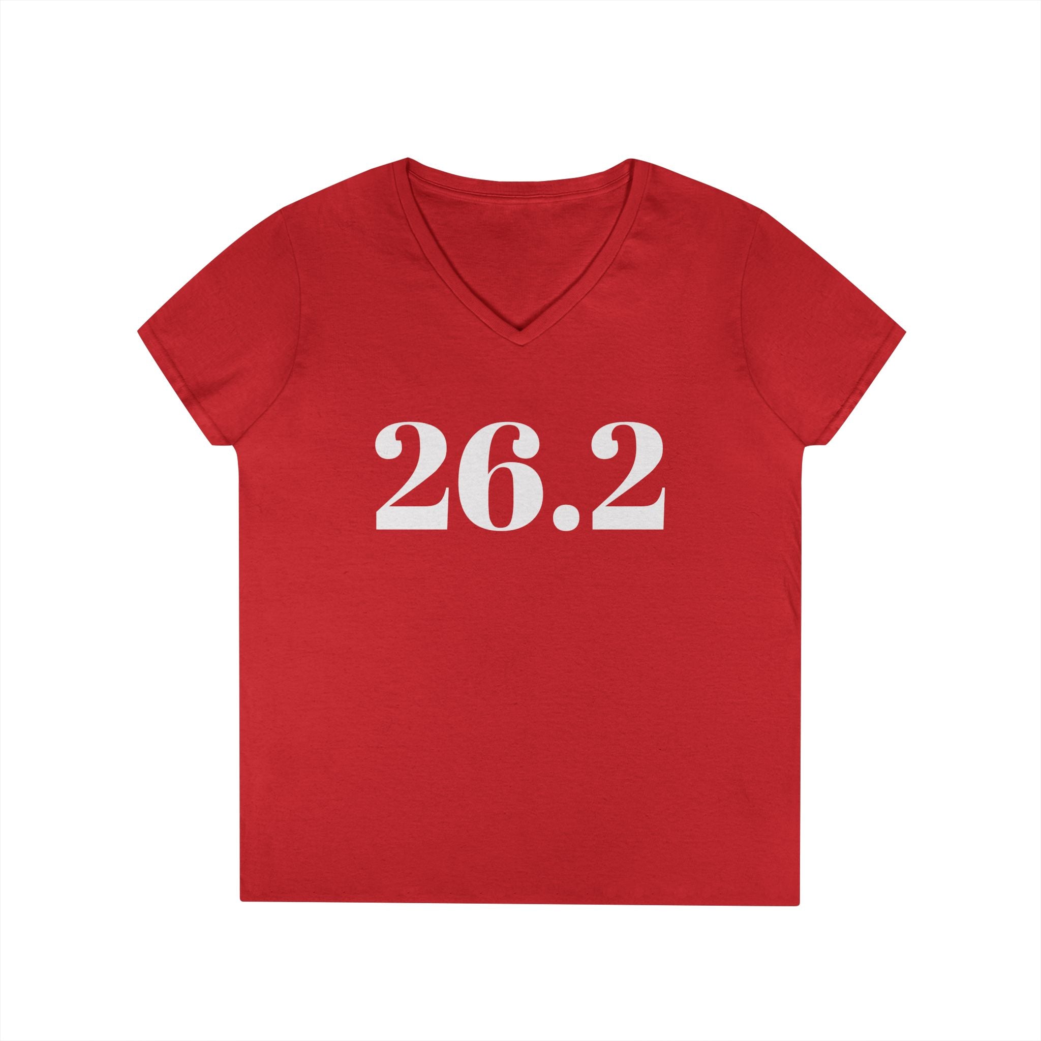 26.2 Women's V - Neck Marathon Running Shirt — Finish Line Race Tee - Best Run Yet Apparel and Gifts