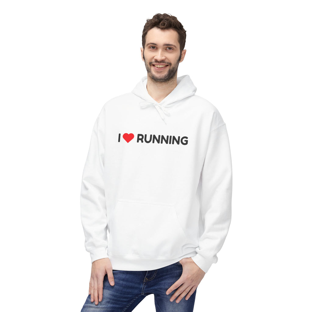 I Love Running Hoodie — Heart Racing Runner Sweatshirt for Joggers & Fitness Fans