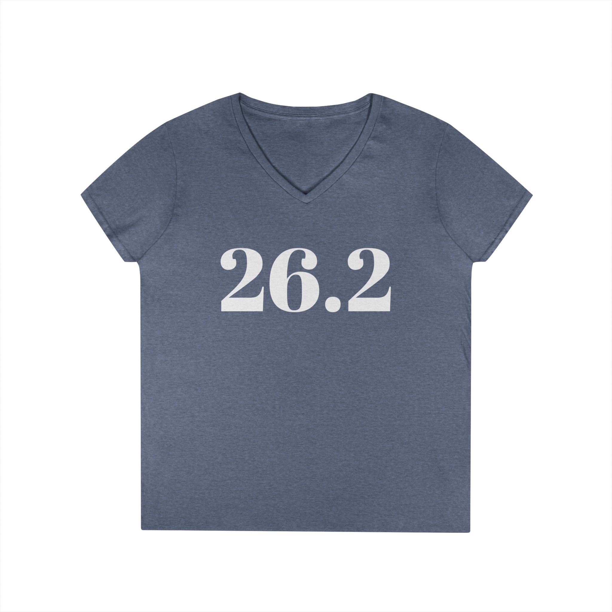 26.2 Women's V - Neck Marathon Running Shirt — Finish Line Race Tee - Best Run Yet Apparel and Gifts