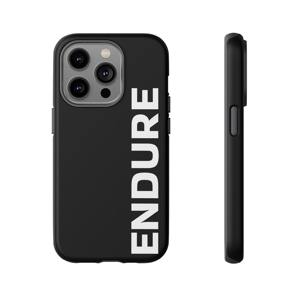 Endure Vertical Bold Phone Case — Tough Black Protective Cover