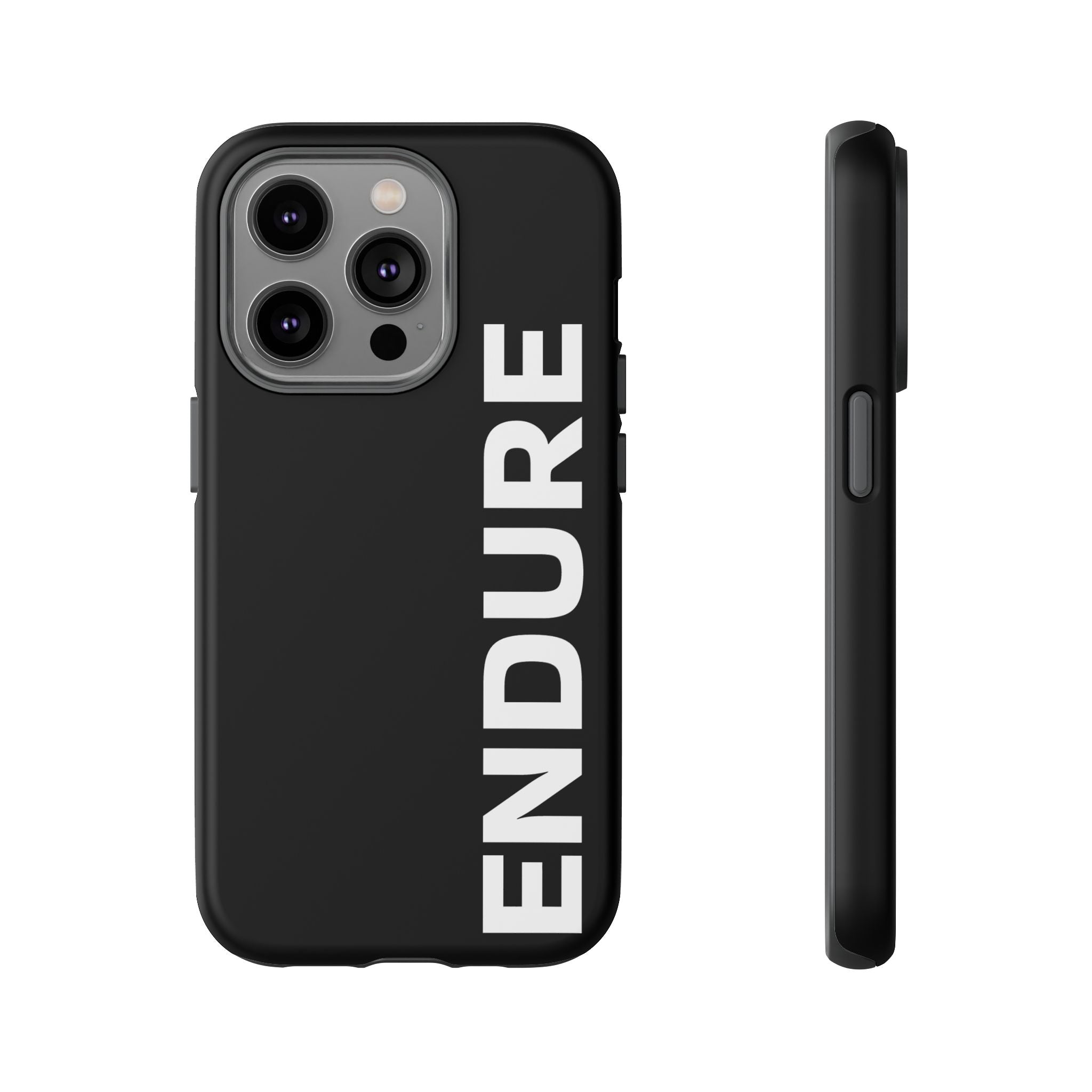 Endure Vertical Bold Phone Case — Tough Black Protective Cover