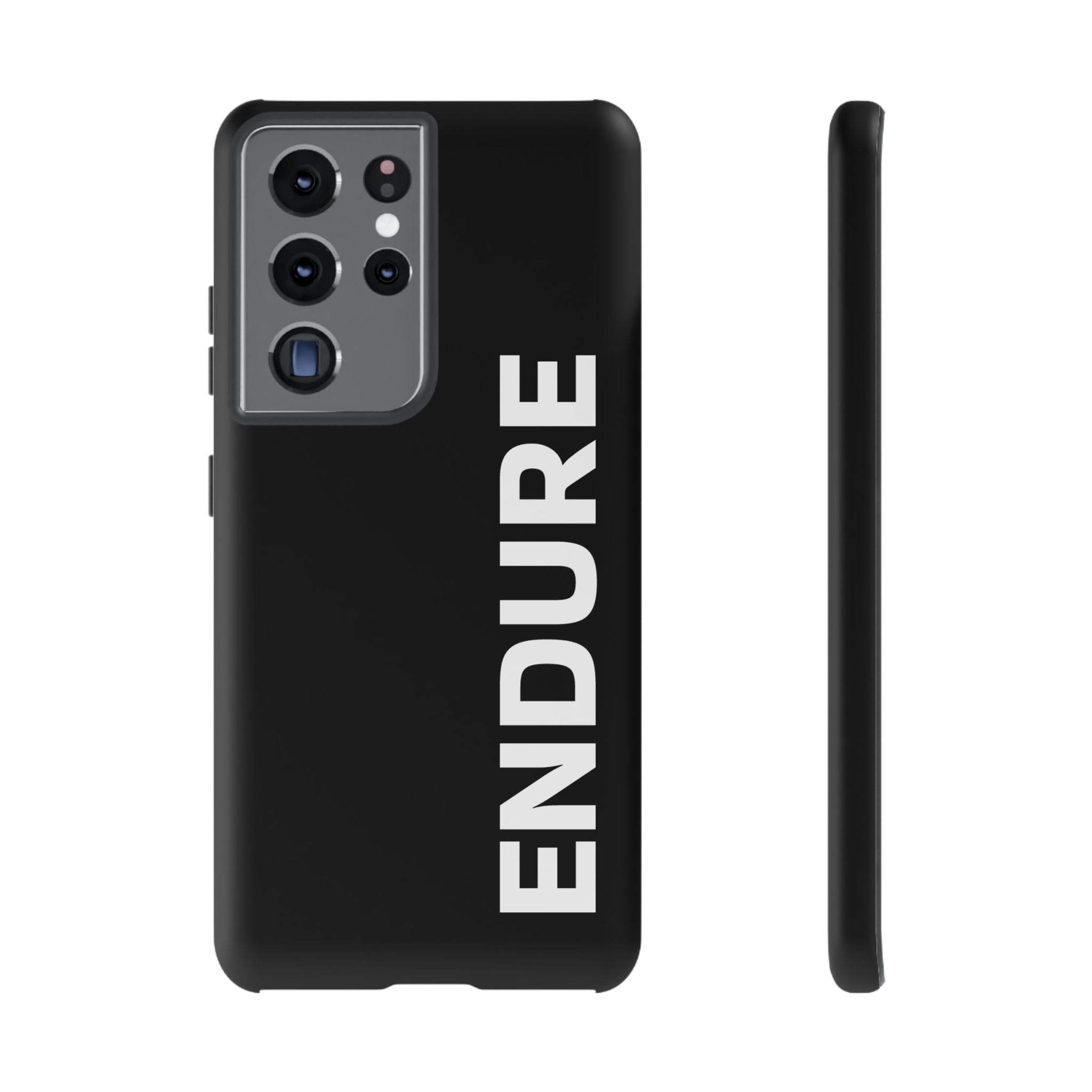Endure Vertical Bold Phone Case — Tough Black Protective Cover