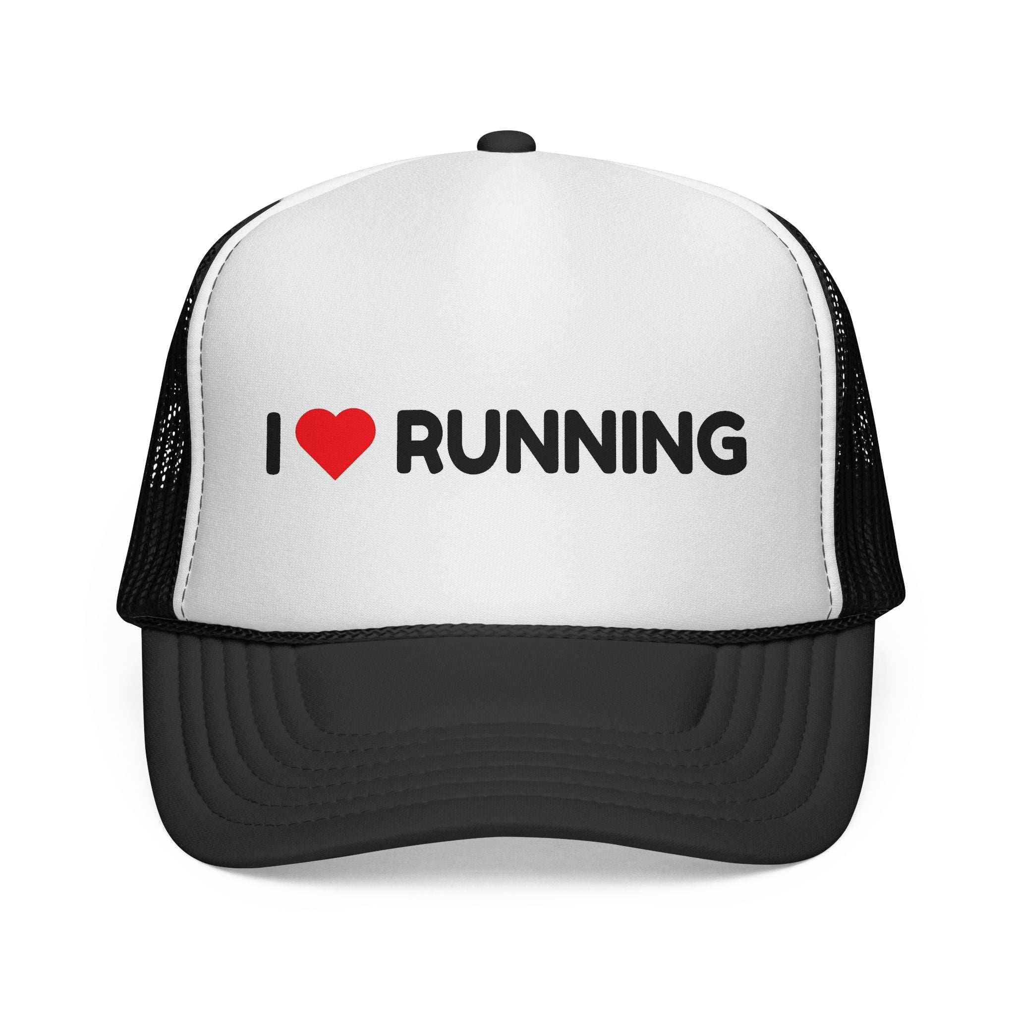 I Love Running Trucker Cap — Retro Mesh Running Hat for Runners