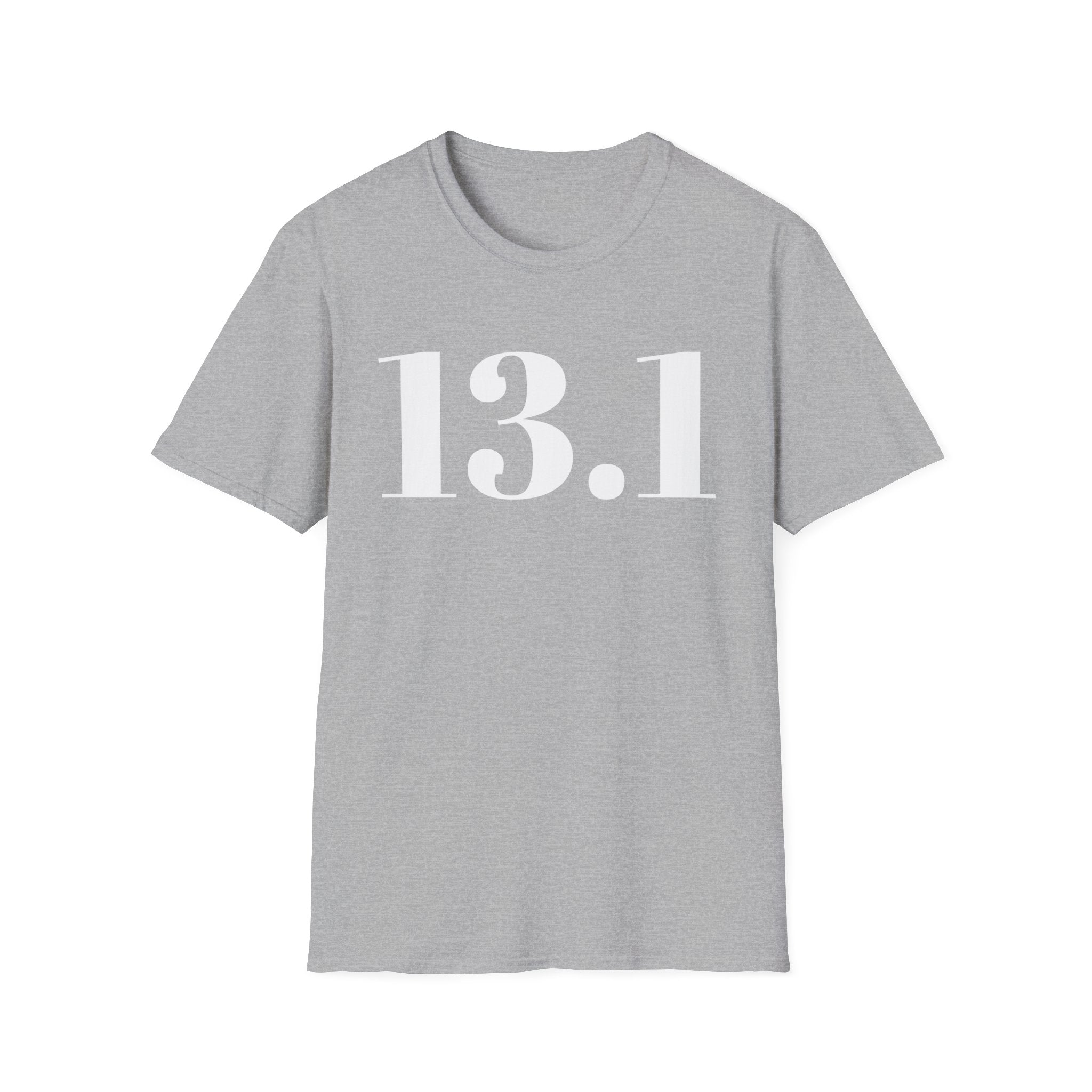 13.1 Half Marathon Soft Style T-Shirt — Runner Race Bib Shirt
