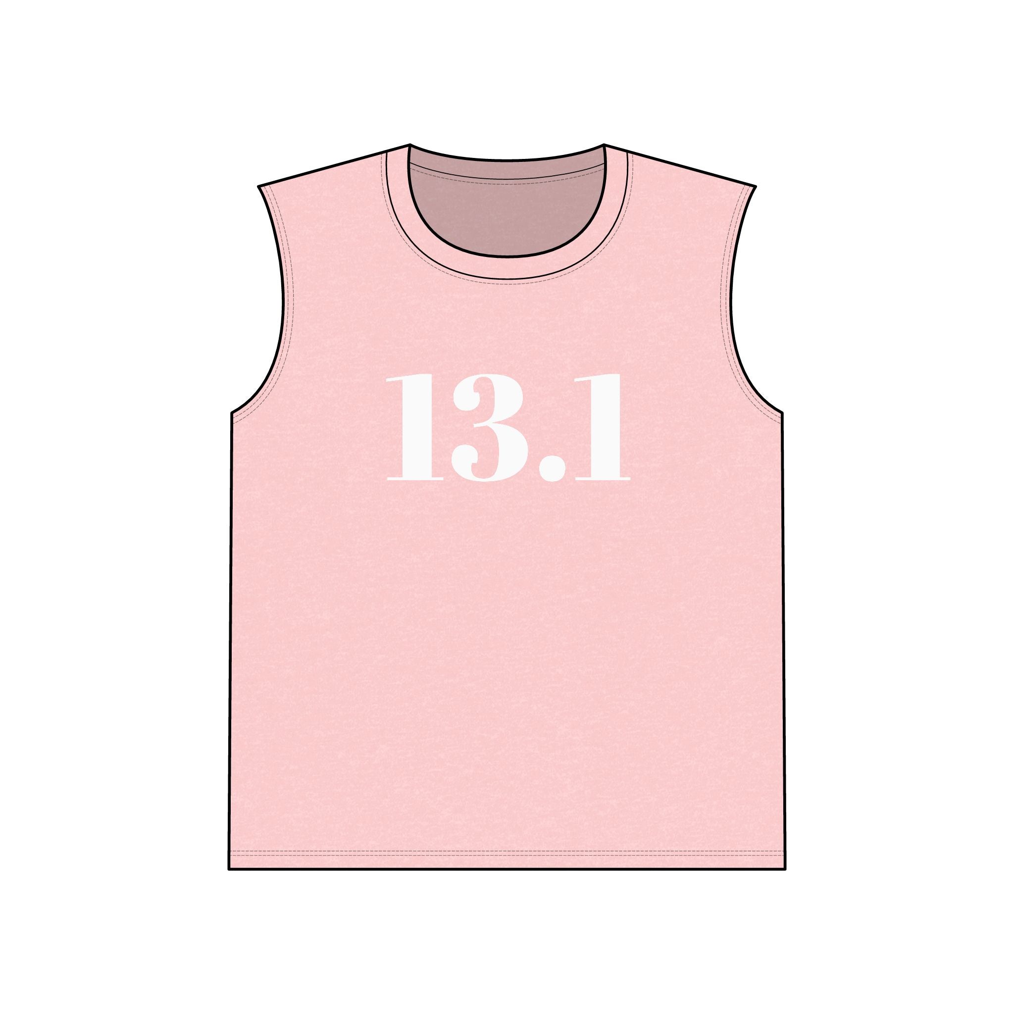 13.1 Half Marathon Muscle Tank — Running Race Tank Top