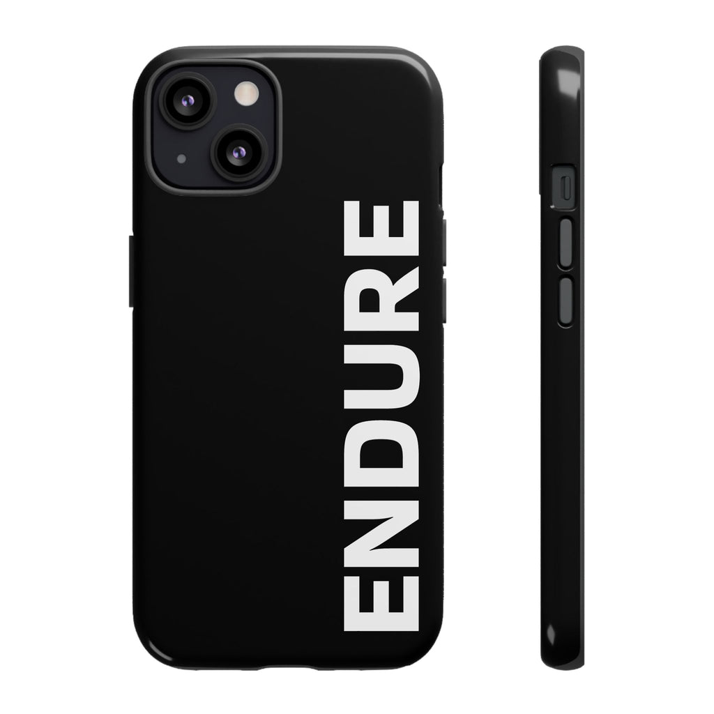 Endure Vertical Bold Phone Case — Tough Black Protective Cover
